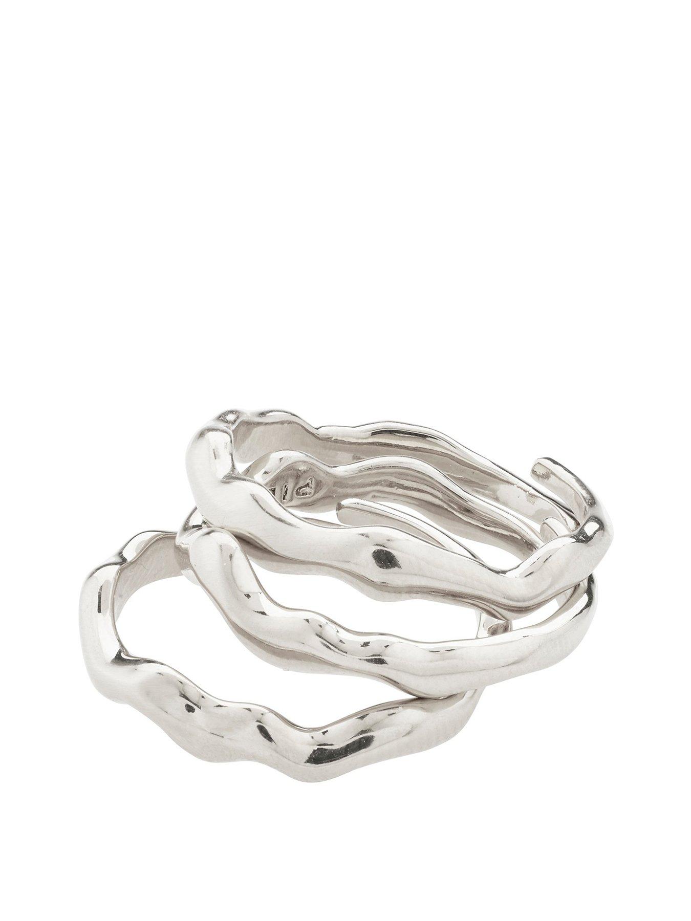 Product photograph of Pilgrim Penelope Ring Silver-plated from very.co.uk