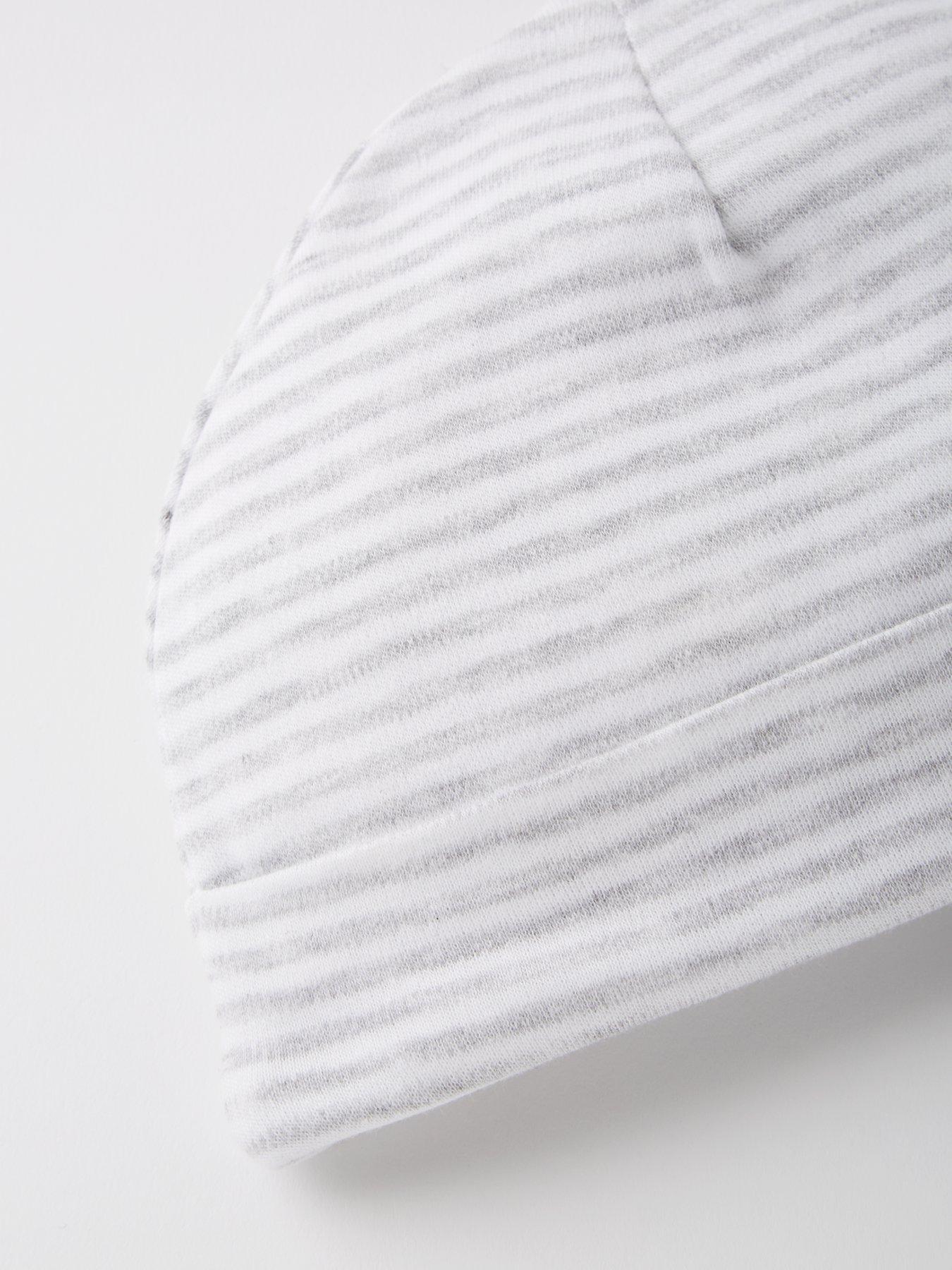 Image 4 of 5 of Everyday Baby Unisex 2 Pack Hat And Scratch Mitten Set - White