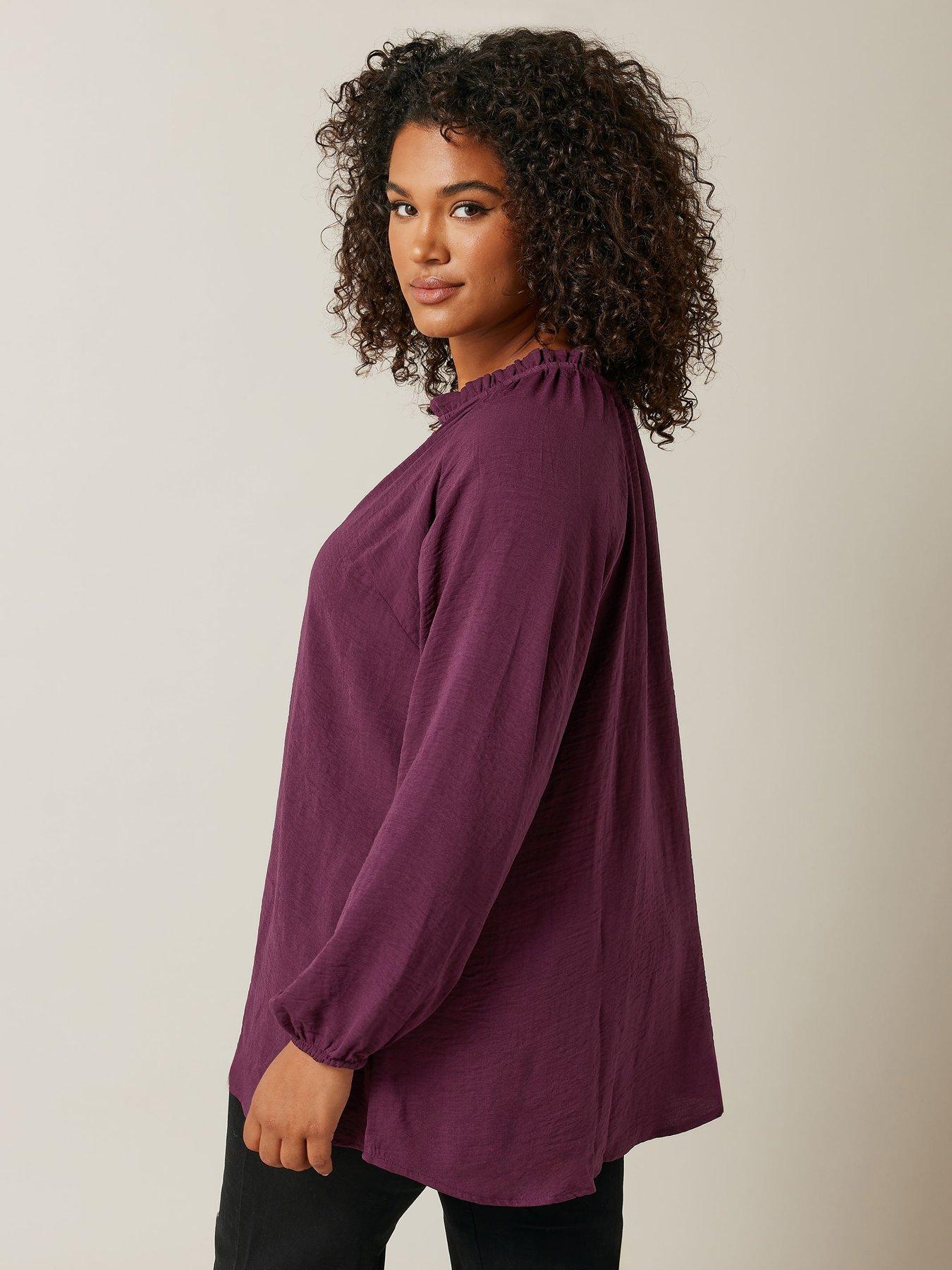 Image 2 of 4 of Evans Gypsy Blouse - Purple