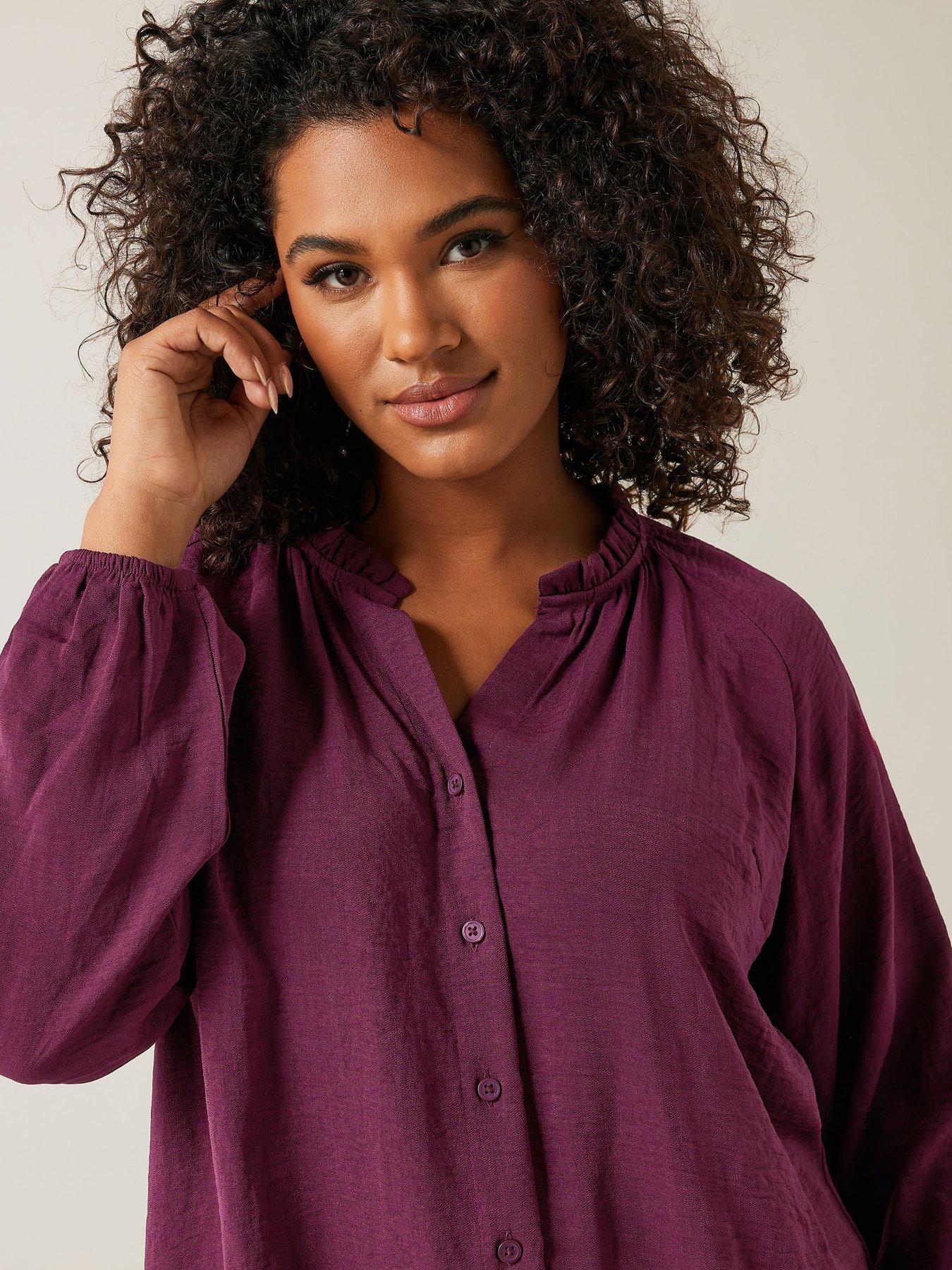 Image 4 of 4 of Evans Gypsy Blouse - Purple