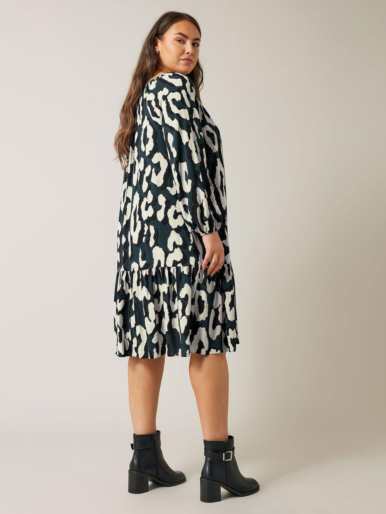 Image 2 of 4 of Evans Abstract Animal Print Mini Dress