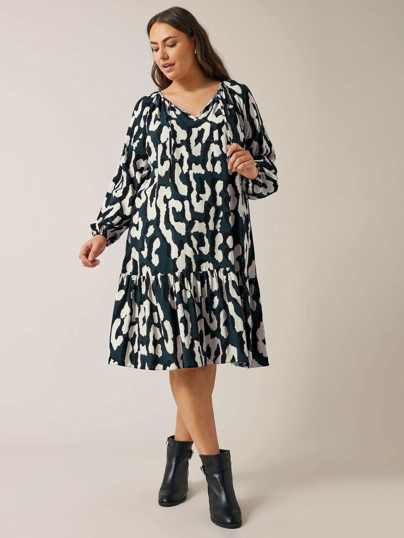 Image 3 of 4 of Evans Abstract Animal Print Mini Dress
