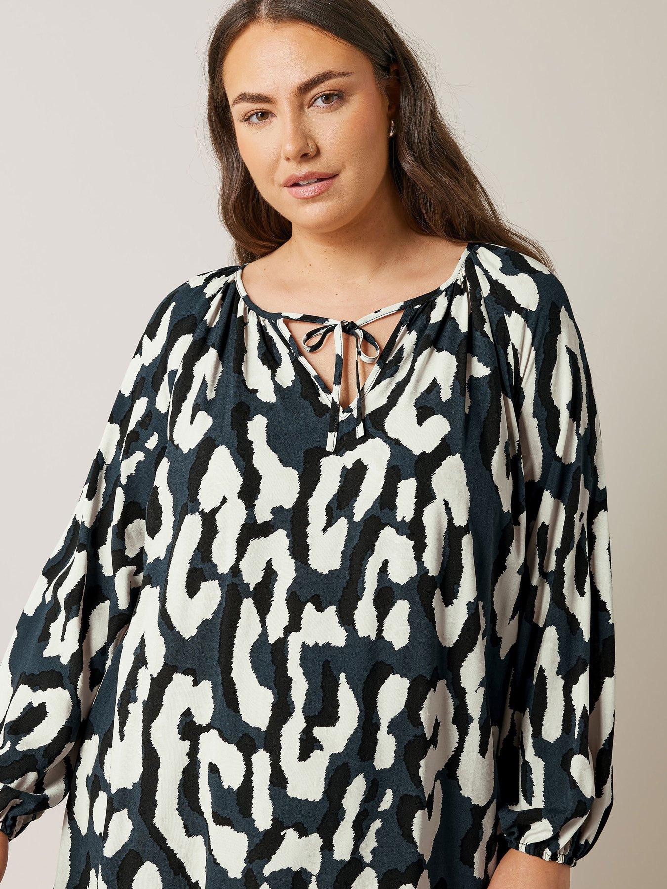 Image 4 of 4 of Evans Abstract Animal Print Mini Dress