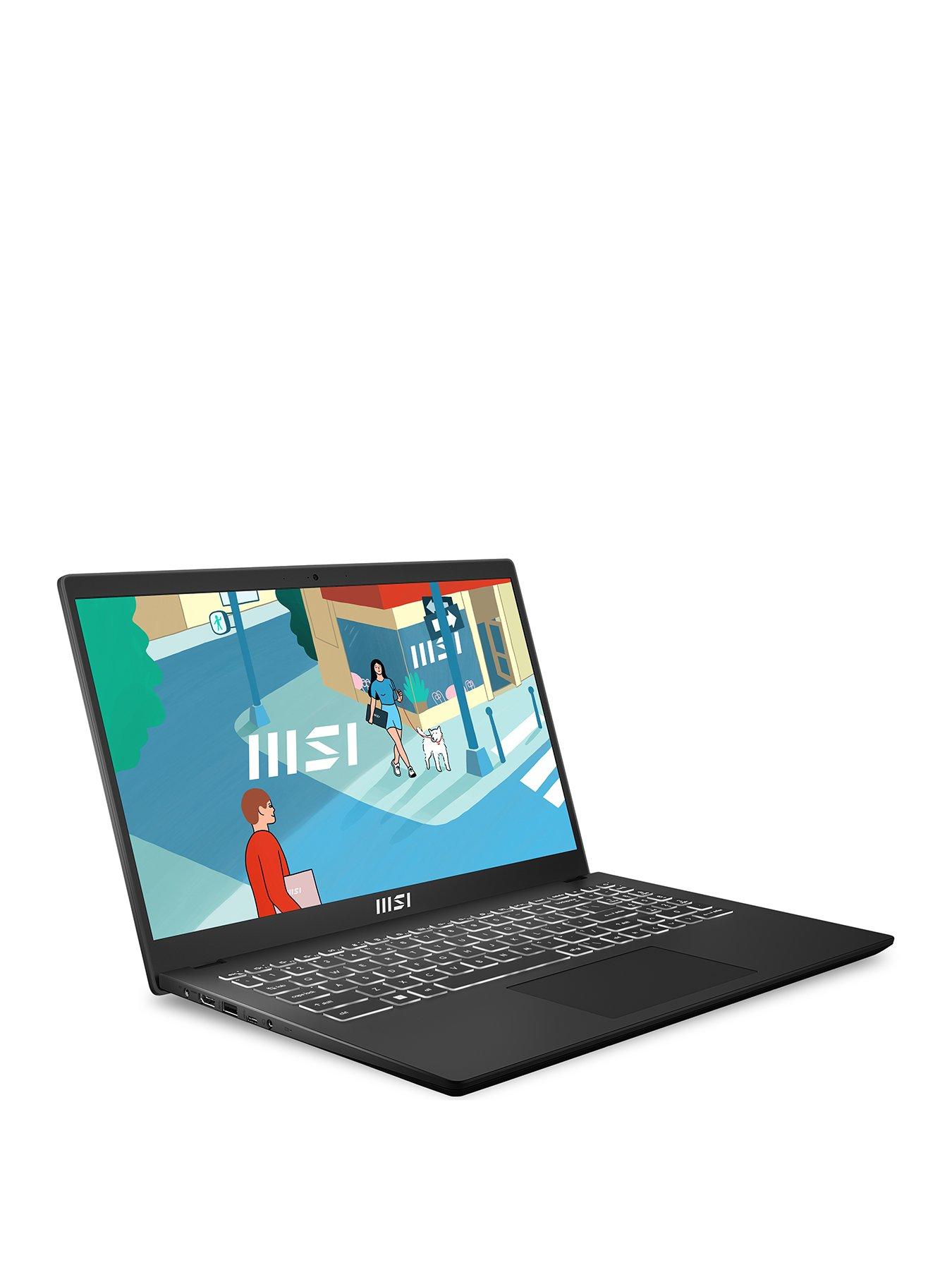 Image 3 of 7 of MSI Modern 15 H B13M Laptop - 15.6in FHD,&nbsp;Raptor Lake i7, 16GB RAM,&nbsp;Iris Xe Graphics, 512GB SSD&nbsp;-&nbsp;Classic Black