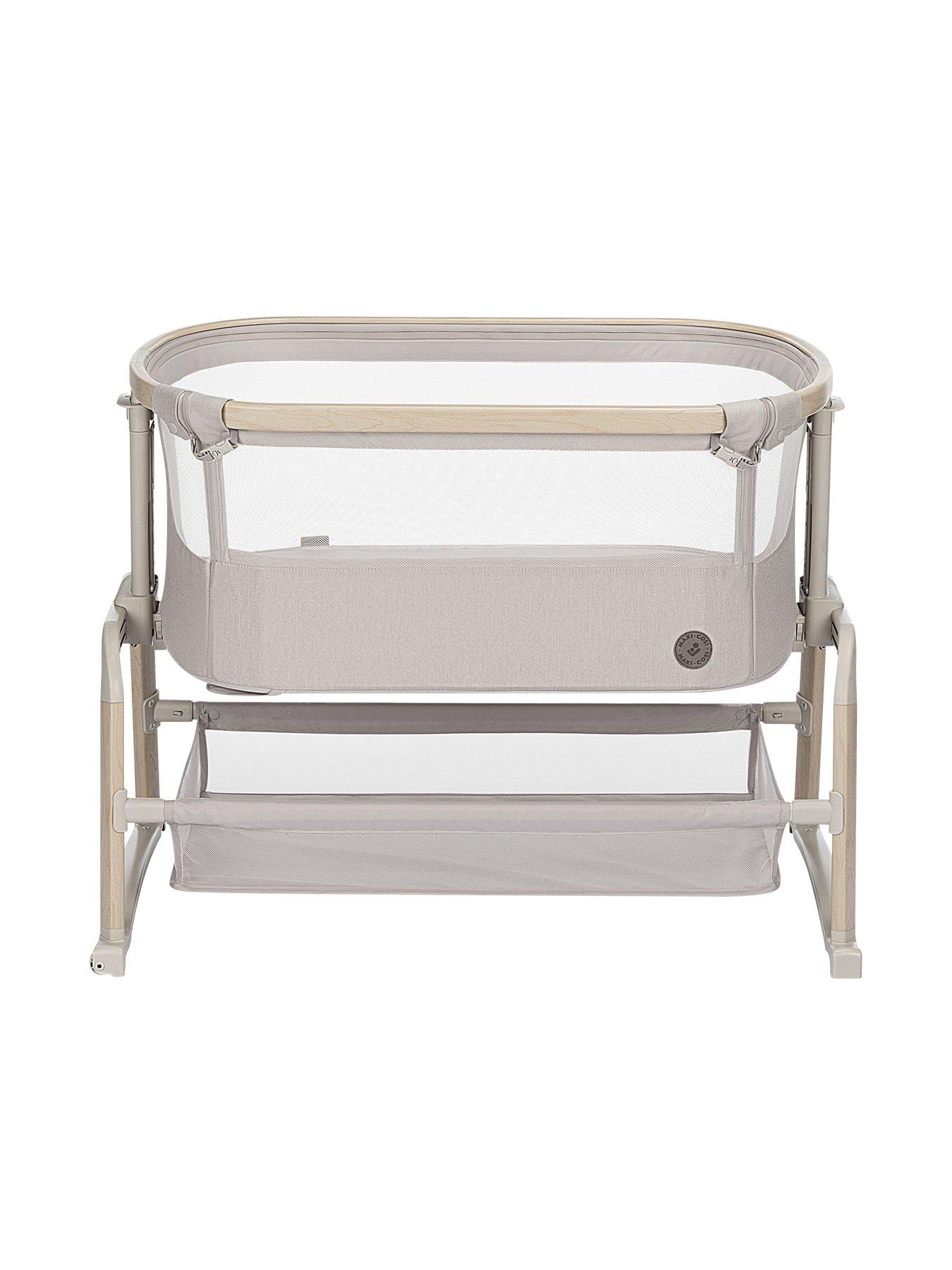 Product photograph of Maxi-cosi Iora Air Co-sleeper Rocking And Adjustable Bedside Crib - Classic Beige from very.co.uk