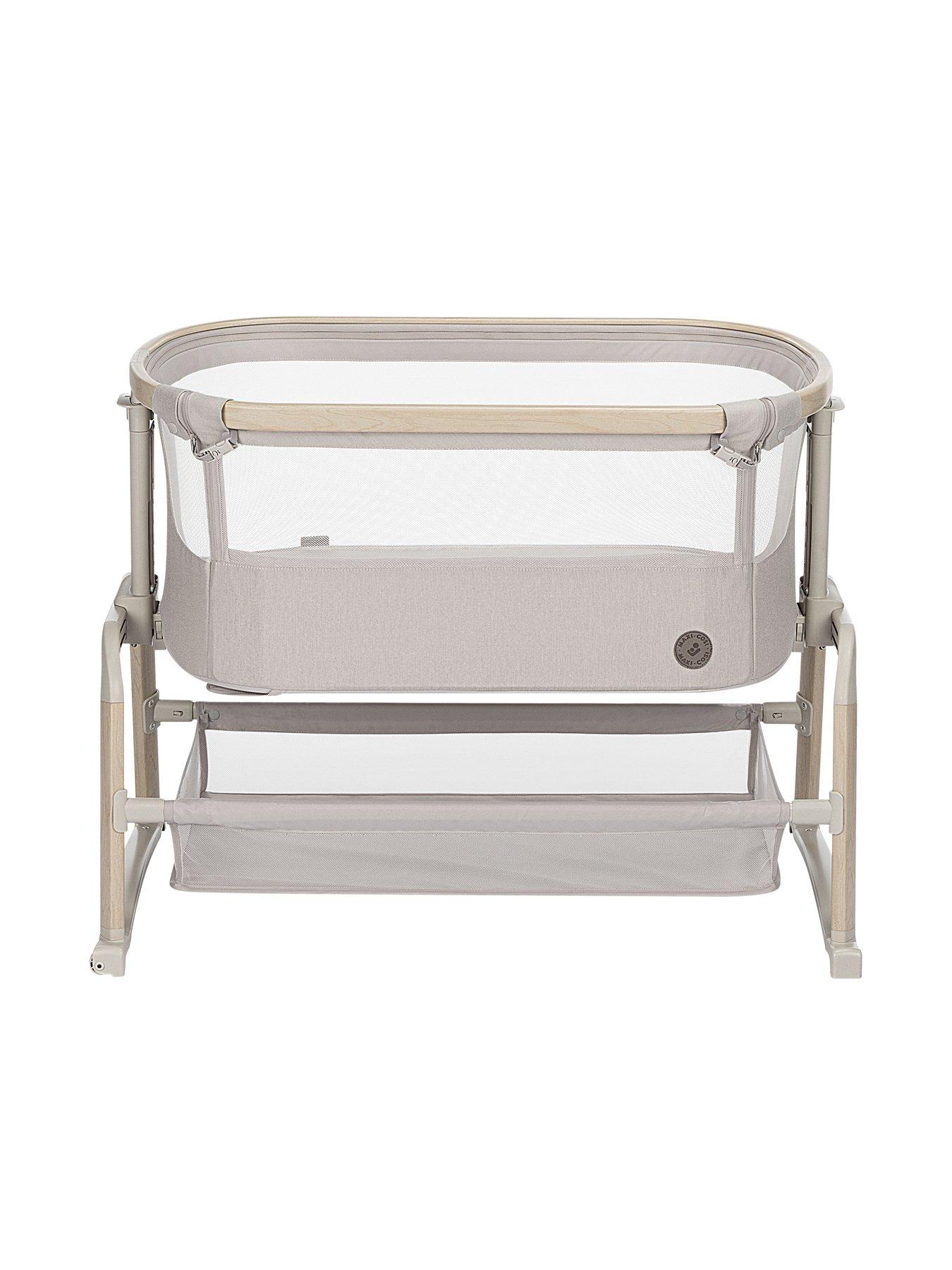 Image 1 of 8 of Maxi-Cosi Iora Air Co-Sleeper Rocking and Adjustable Bedside Crib - Classic Beige