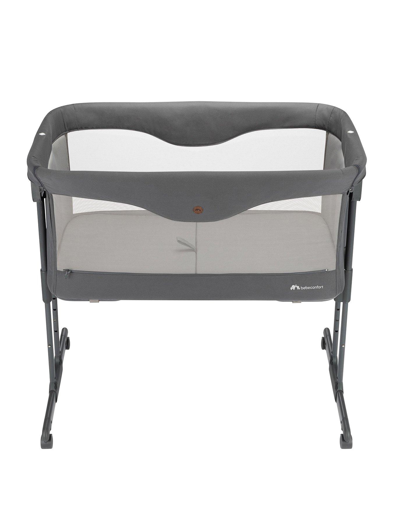 Image 2 of 8 of Bebe Confort Amara Fast Fold Bedside Crib - Tinted Graphite