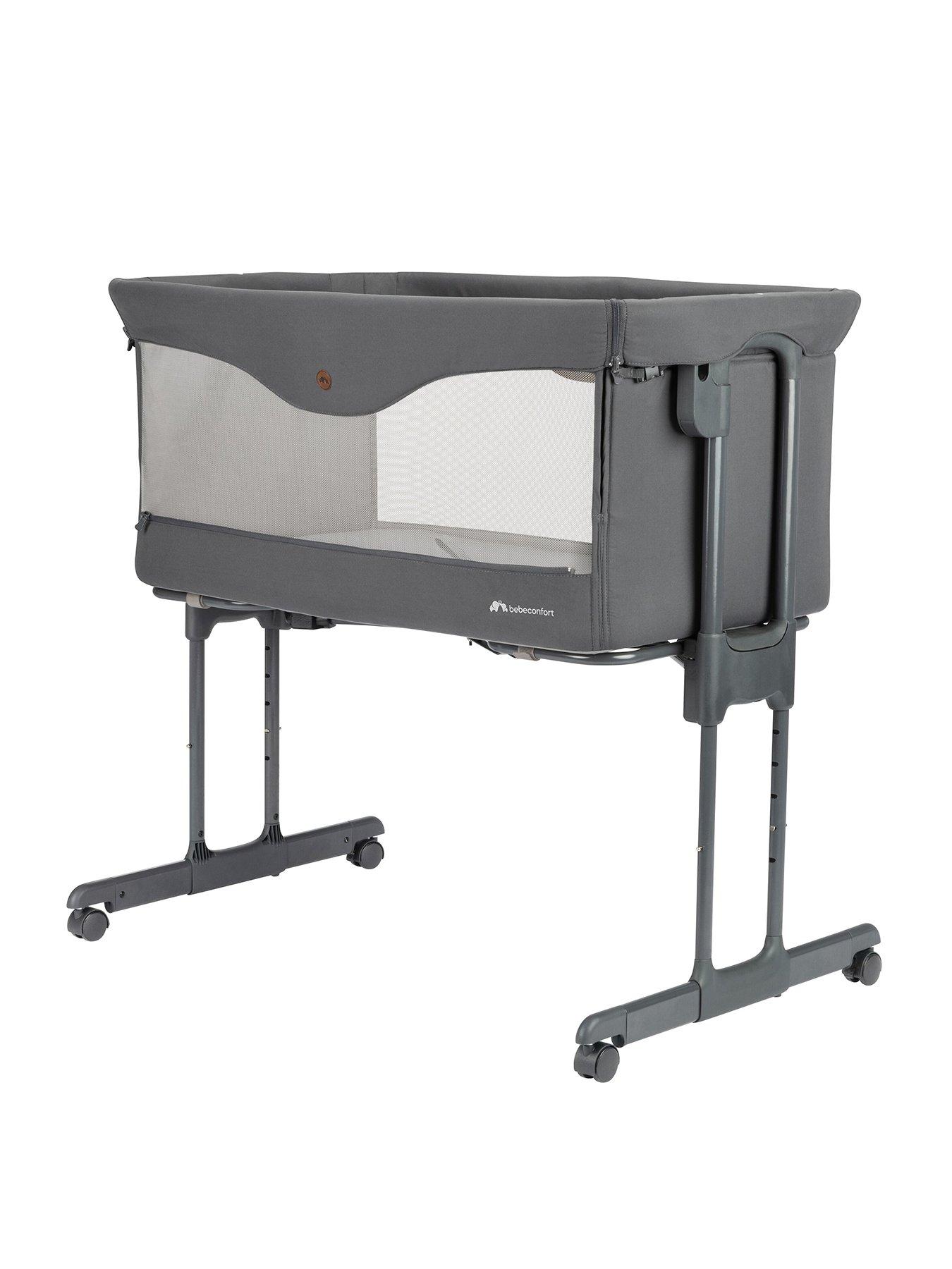 Image 3 of 8 of Bebe Confort Amara Fast Fold Bedside Crib - Tinted Graphite