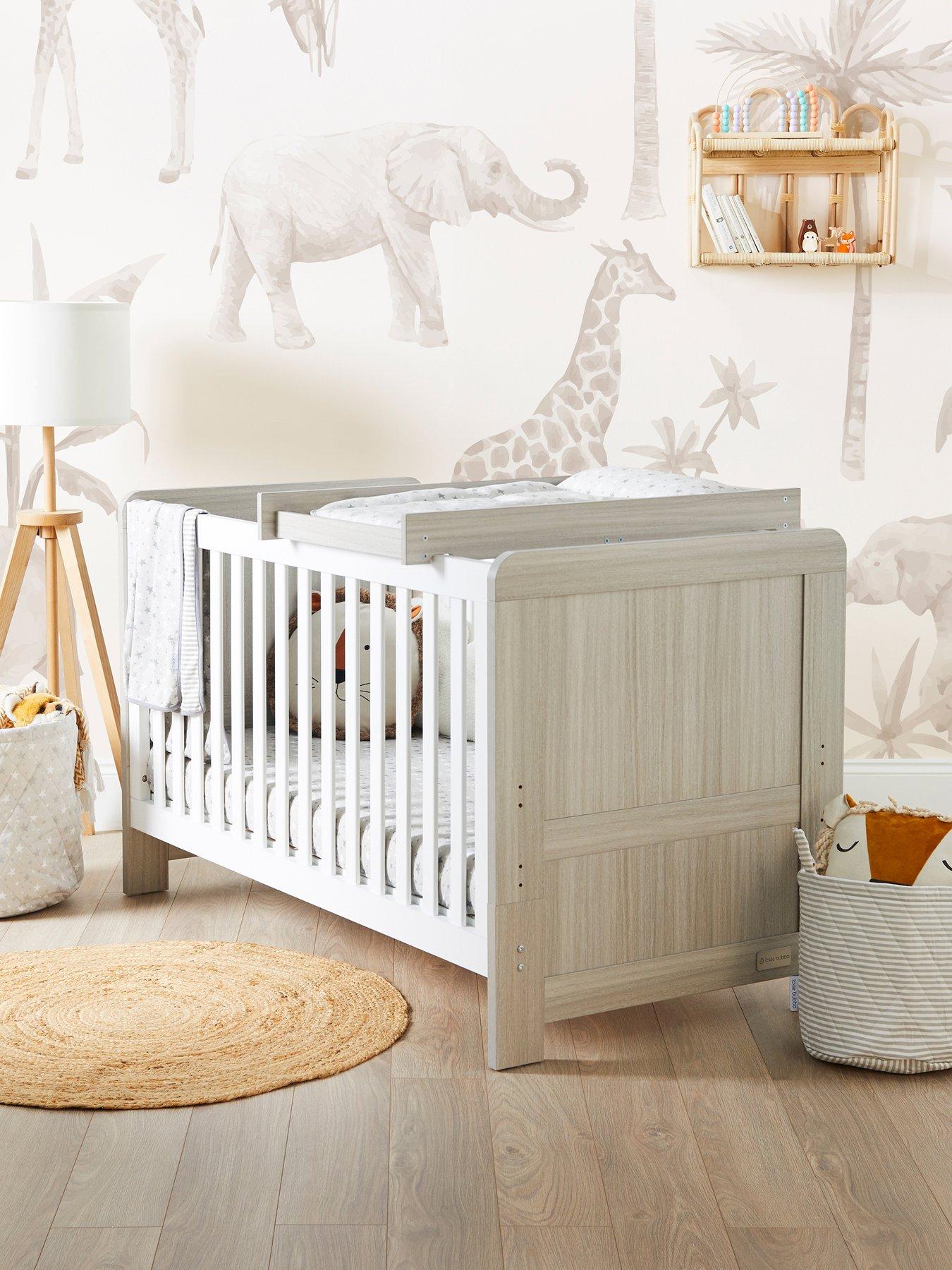 undefined Pembrey Cot Bed - Ash Grey  &  White