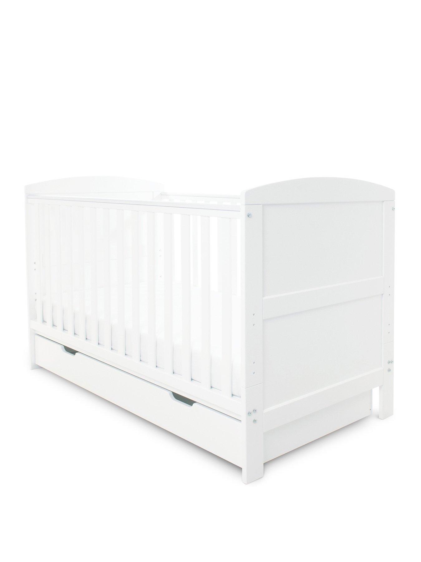 Ickle Bubba Coleby Classic Cot Bed Under Drawer White Very