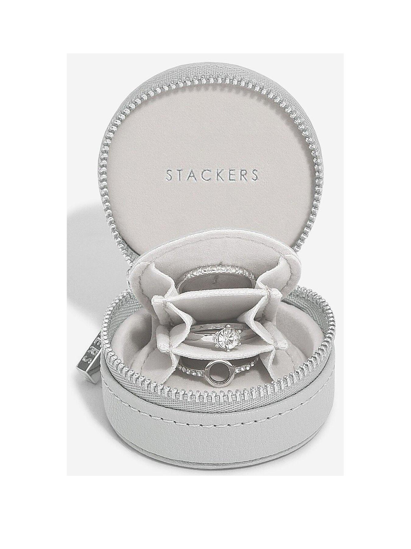 Image of Stackers Oyster Travel Jewellery Box - Grey