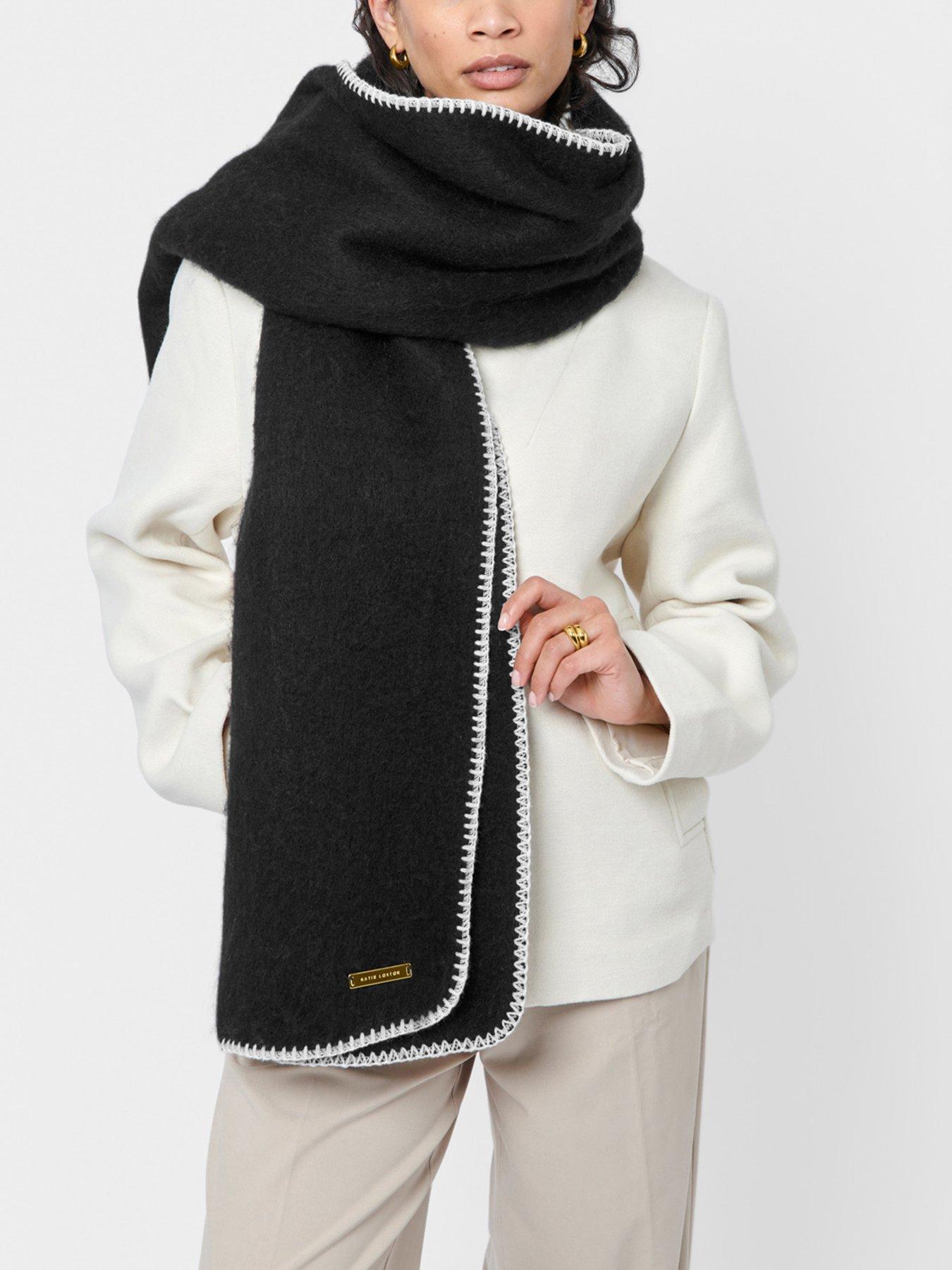 Katie Loxton Whipstitch Scarf - Black