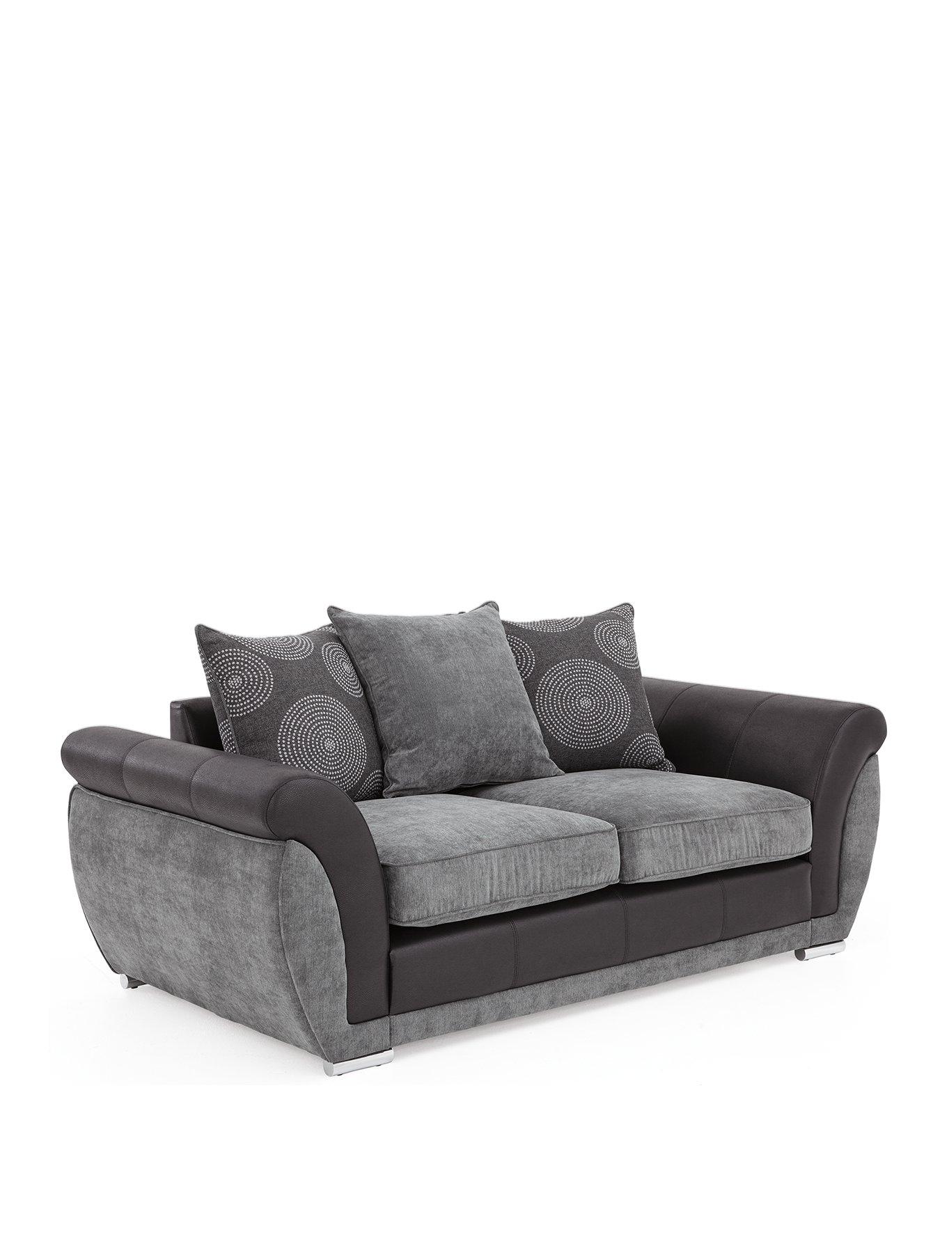 Image 3 of 7 of Danube Fabric/Faux Leather Sofa Bed&nbsp;- FSC&reg; Certified