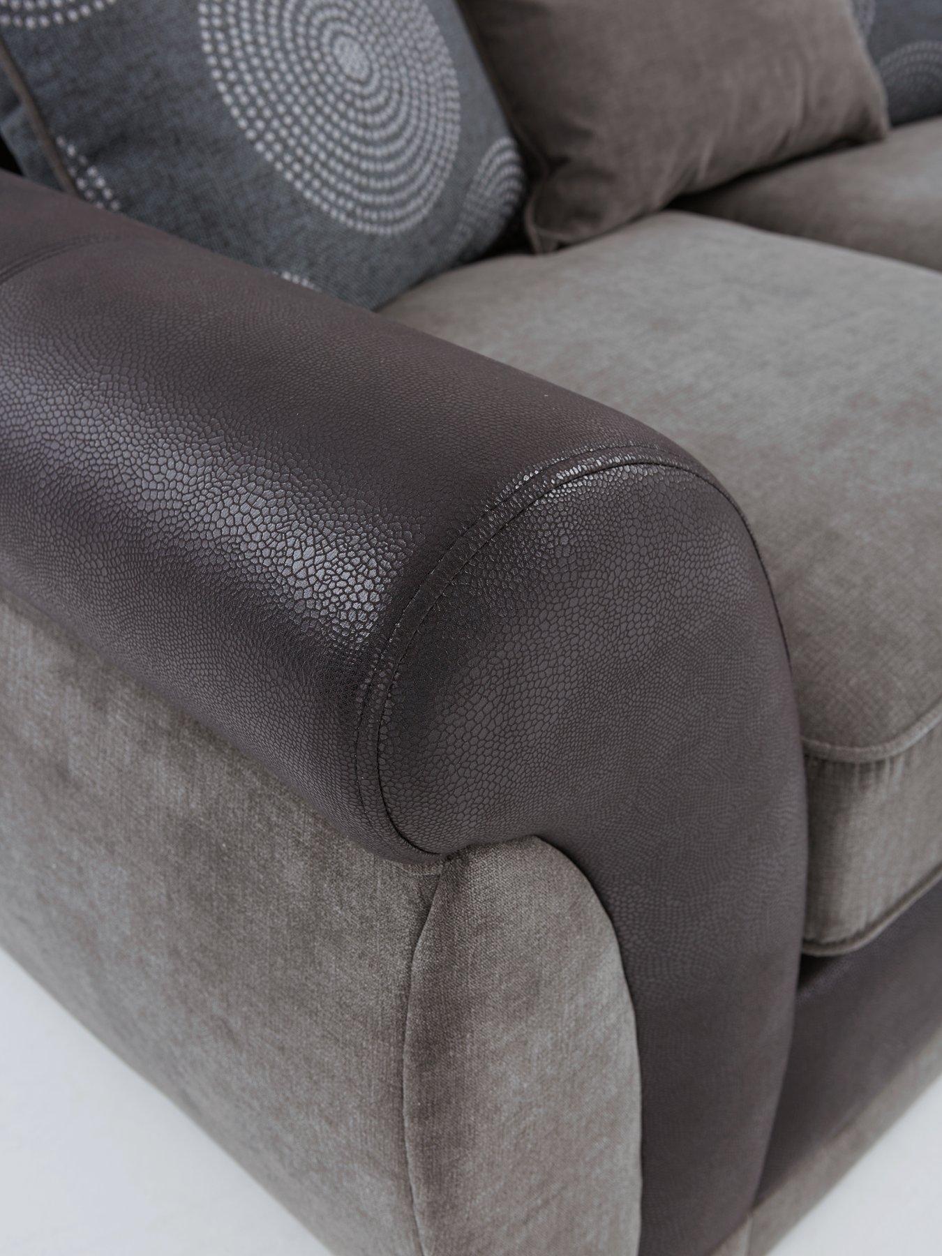 Image 4 of 7 of Danube Fabric/Faux Leather Sofa Bed&nbsp;- FSC&reg; Certified