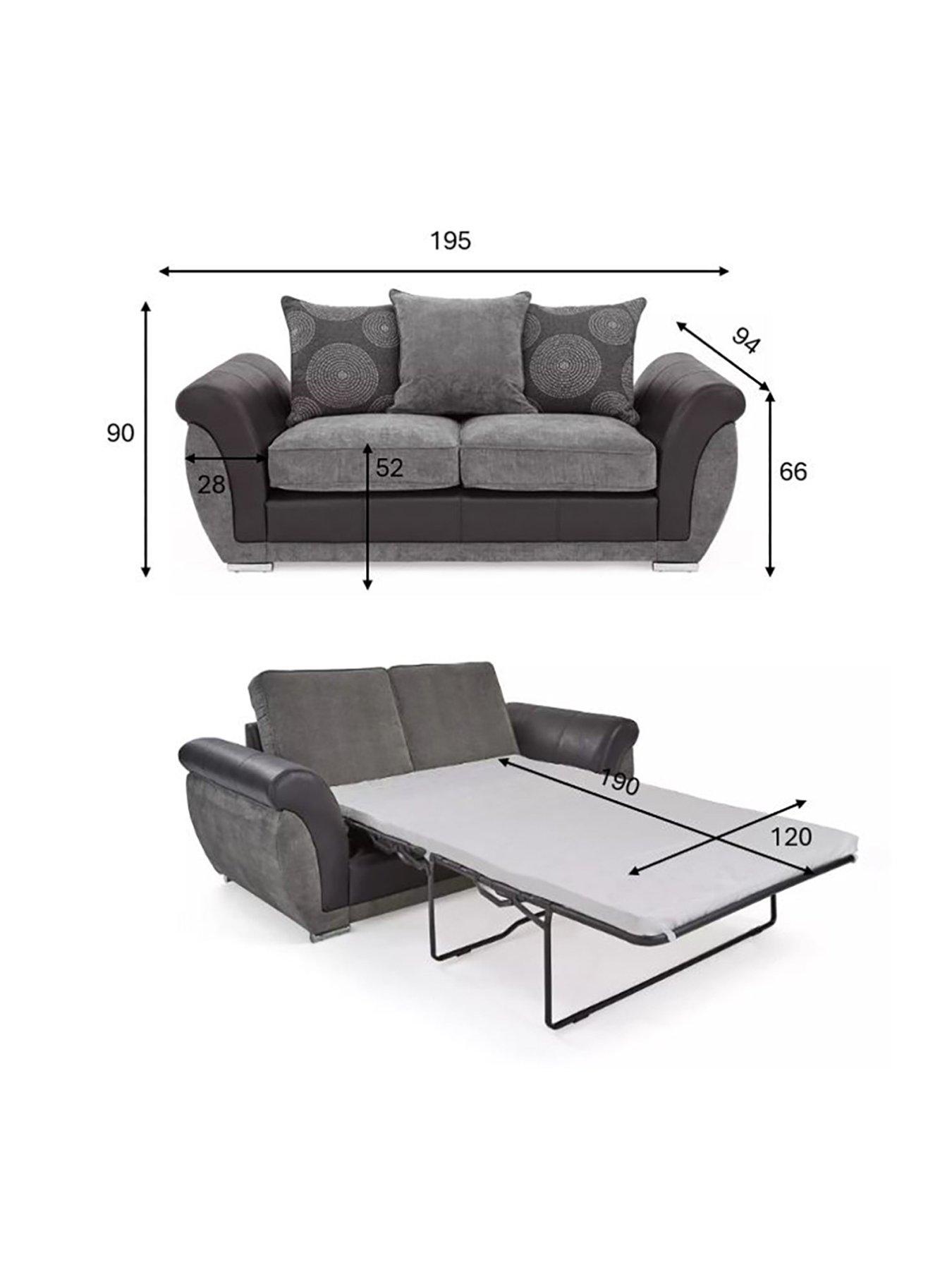 Image 6 of 7 of The Very Collection Danube Fabric/Faux Leather Sofa Bed&nbsp;- FSC&reg; Certified
