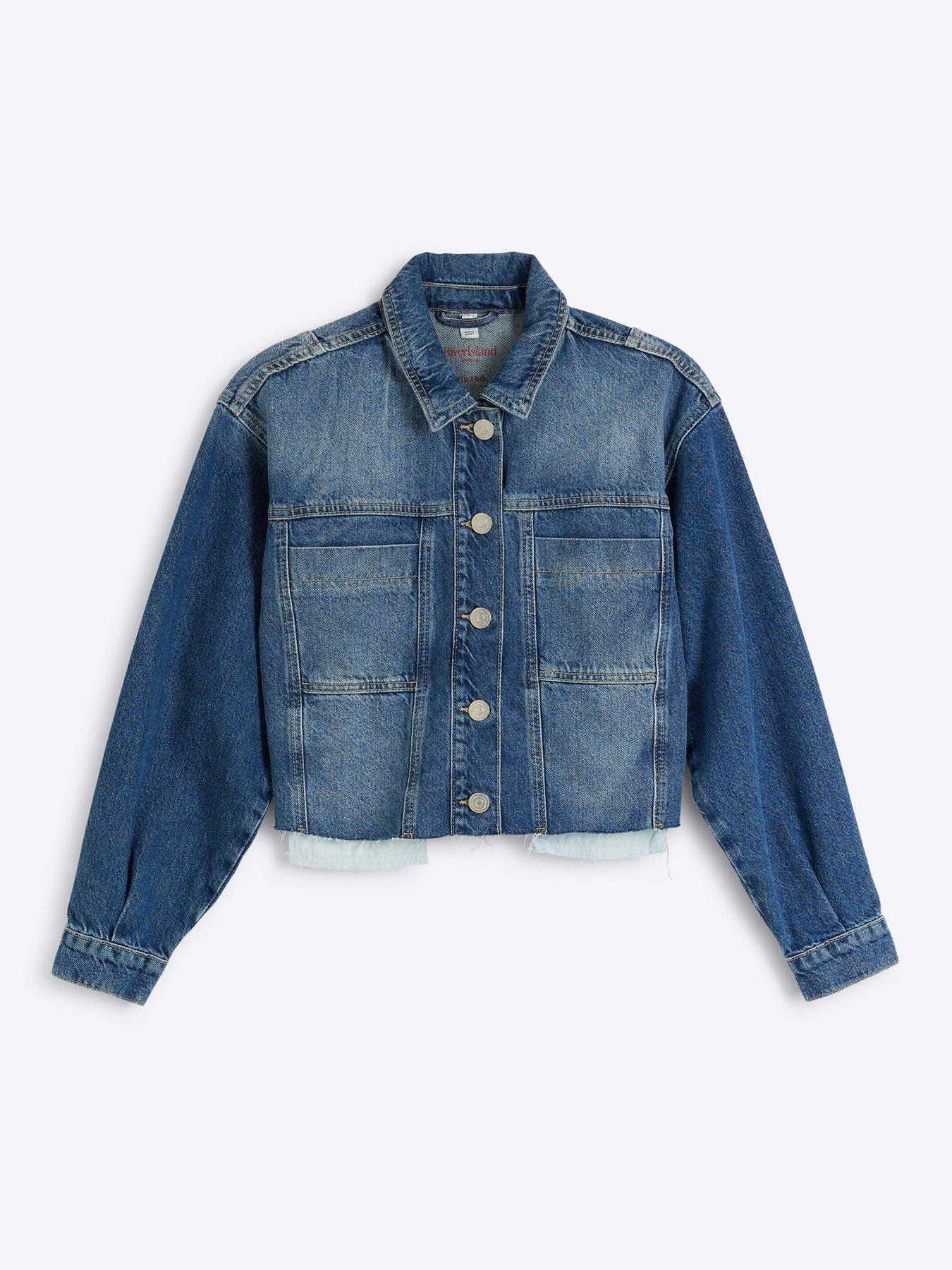 Cropped Boxy Trucker Jacket Medium Denim