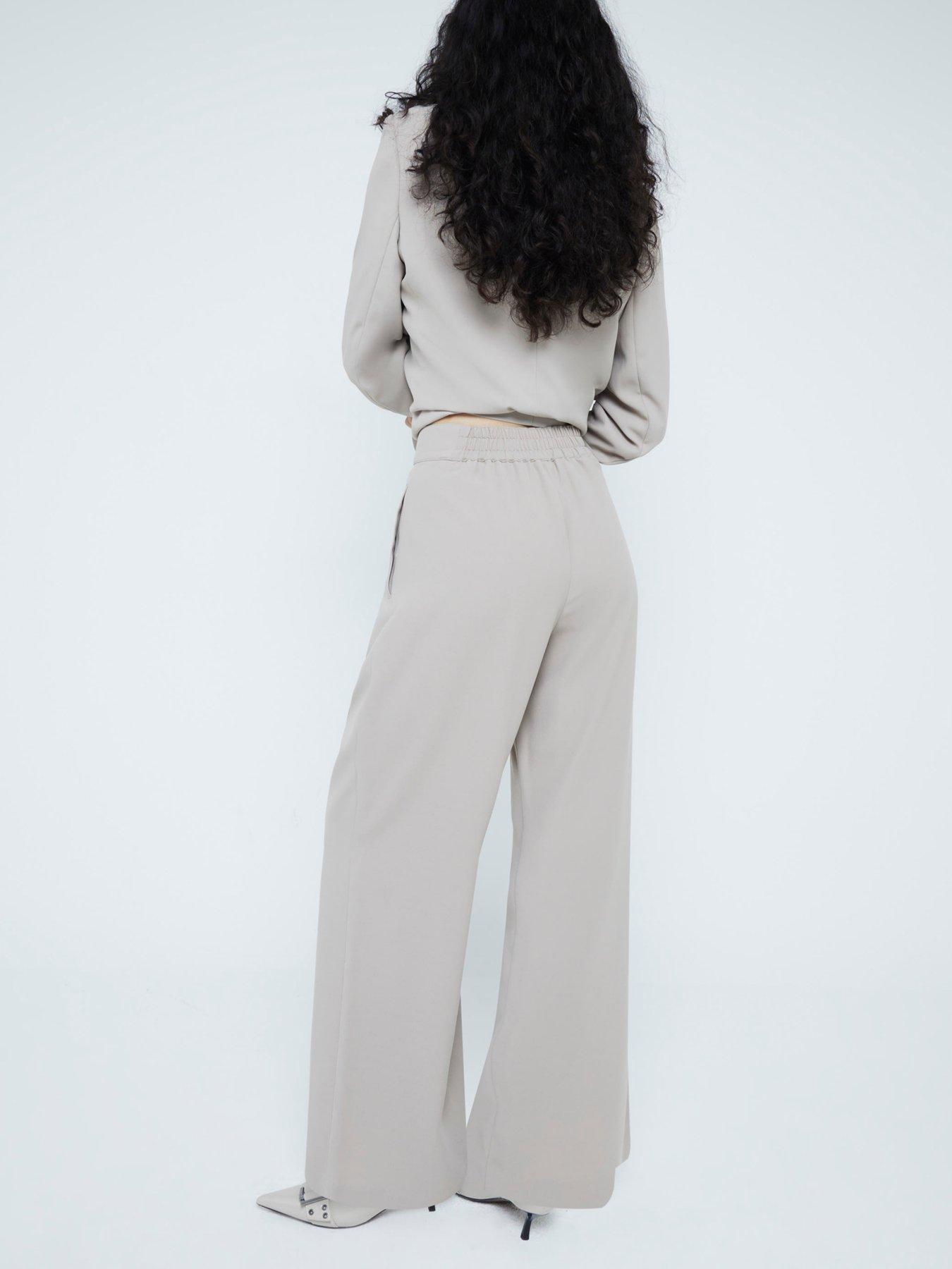 Image 2 of 6 of River Island Wide Leg Trouser - Beige
