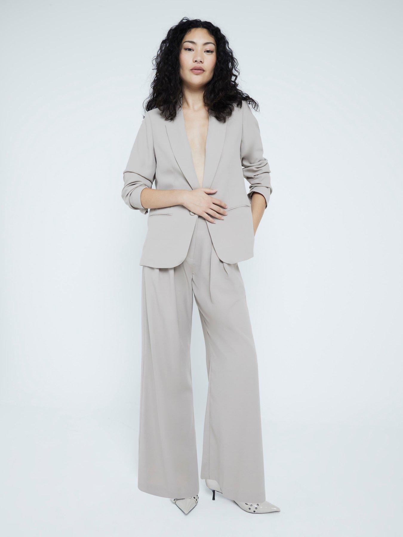 Image 3 of 6 of River Island Wide Leg Trouser - Beige