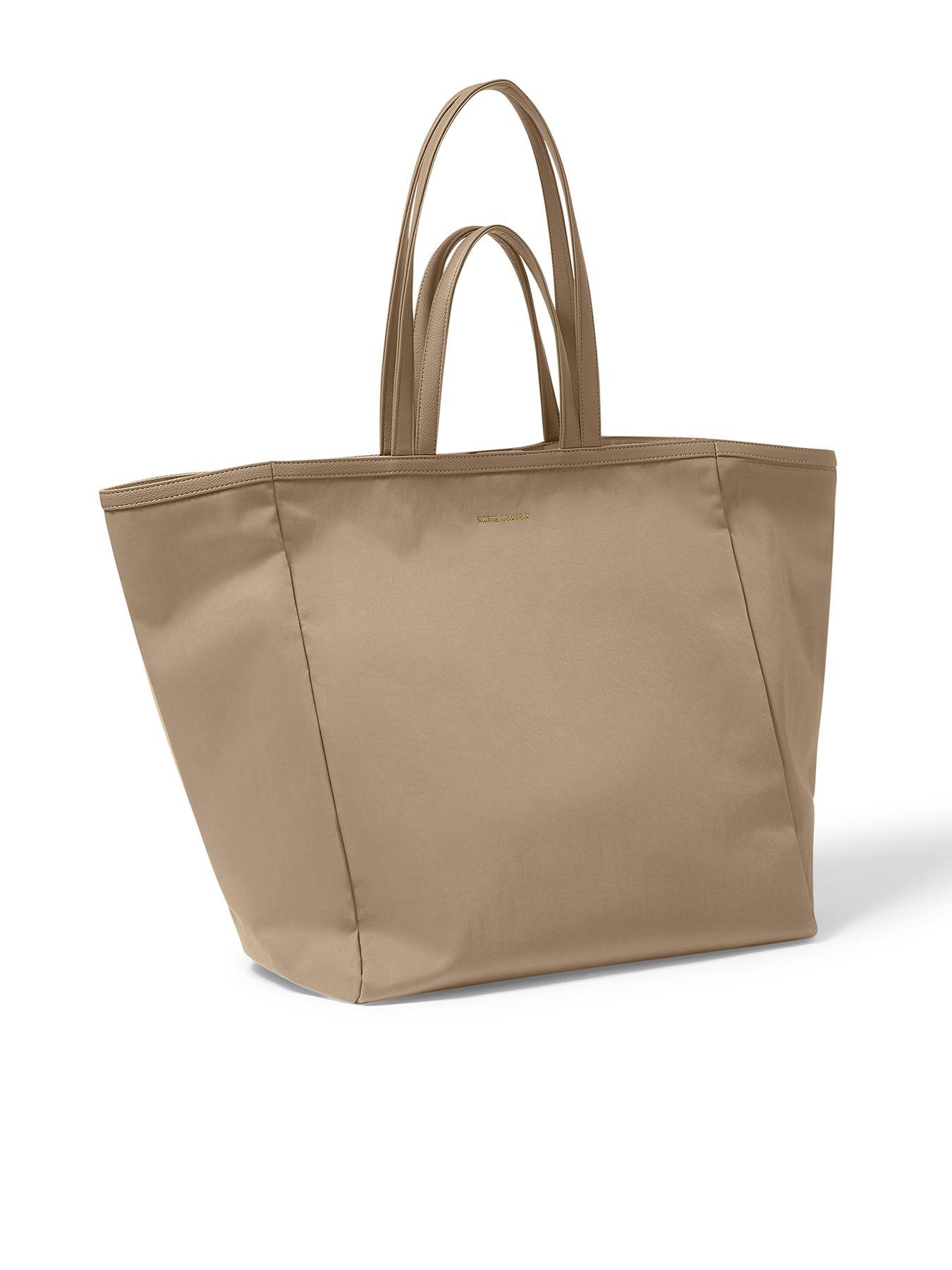 Nylon lux Oversized Tote Bag Brown