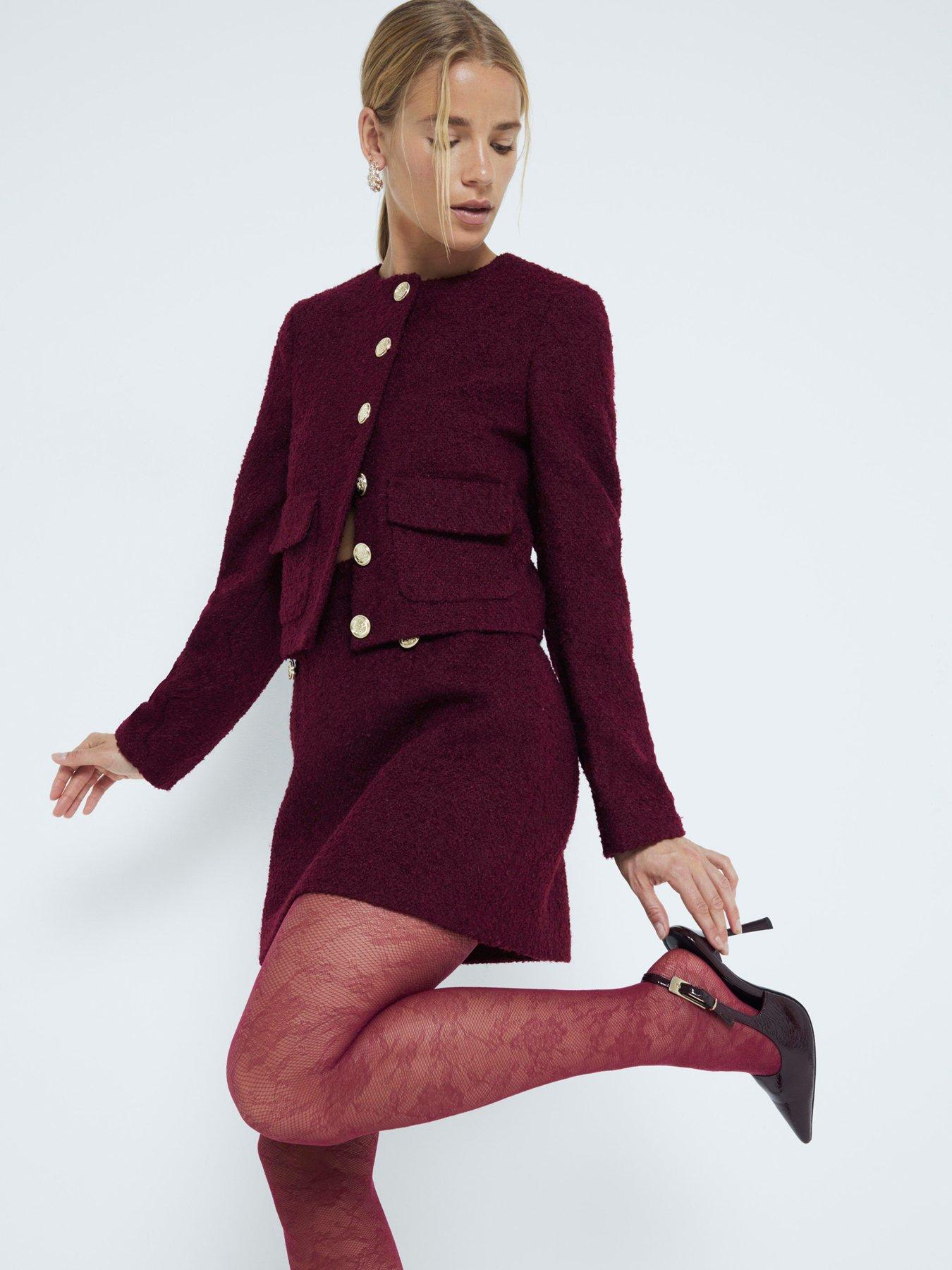 River island red coat womens on sale