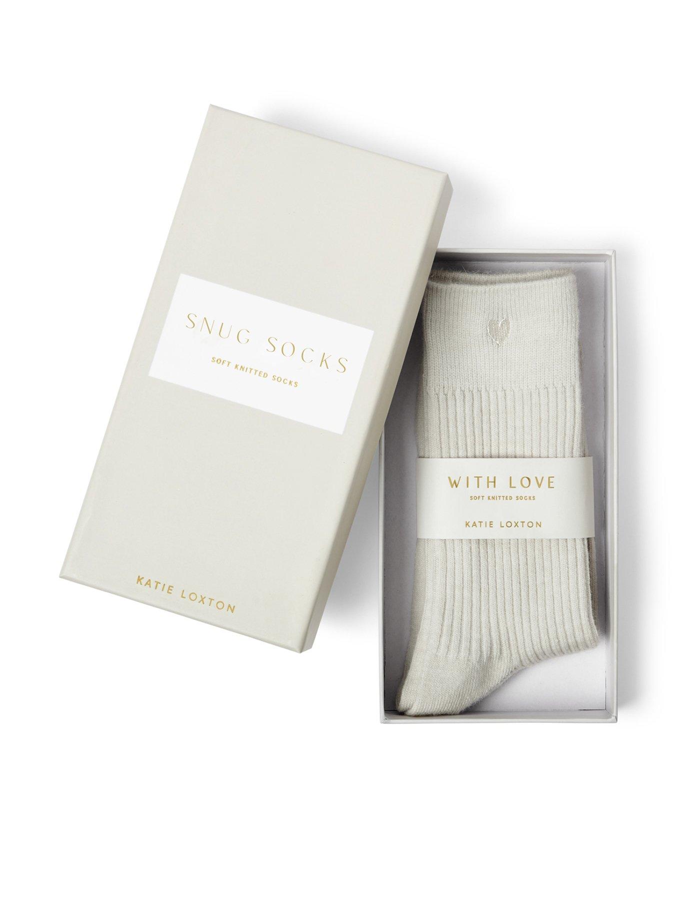 Image 1 of 5 of Katie Loxton Gift Boxed Socks In Off White