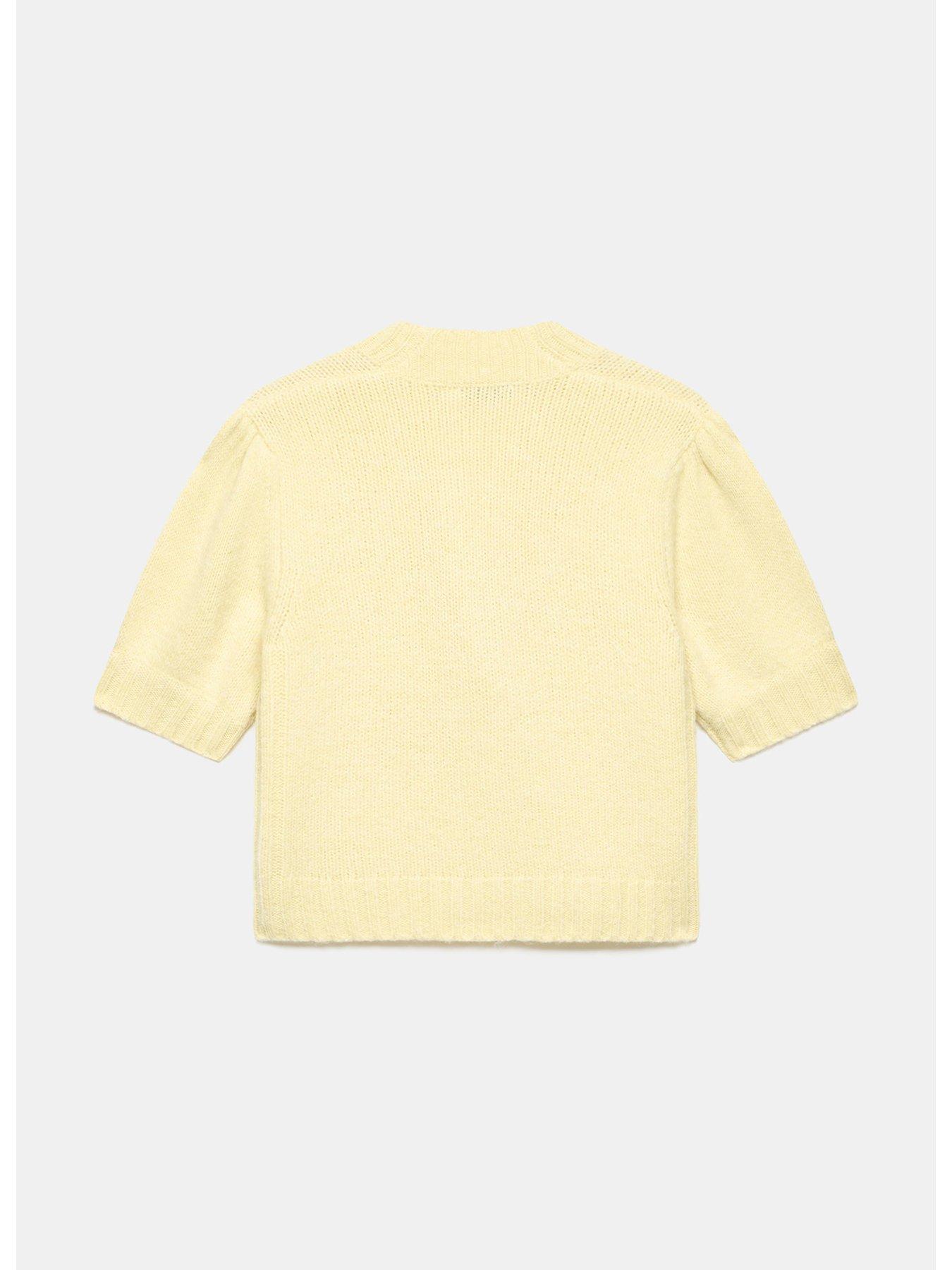 Yellow Short Sleeve Cardigan