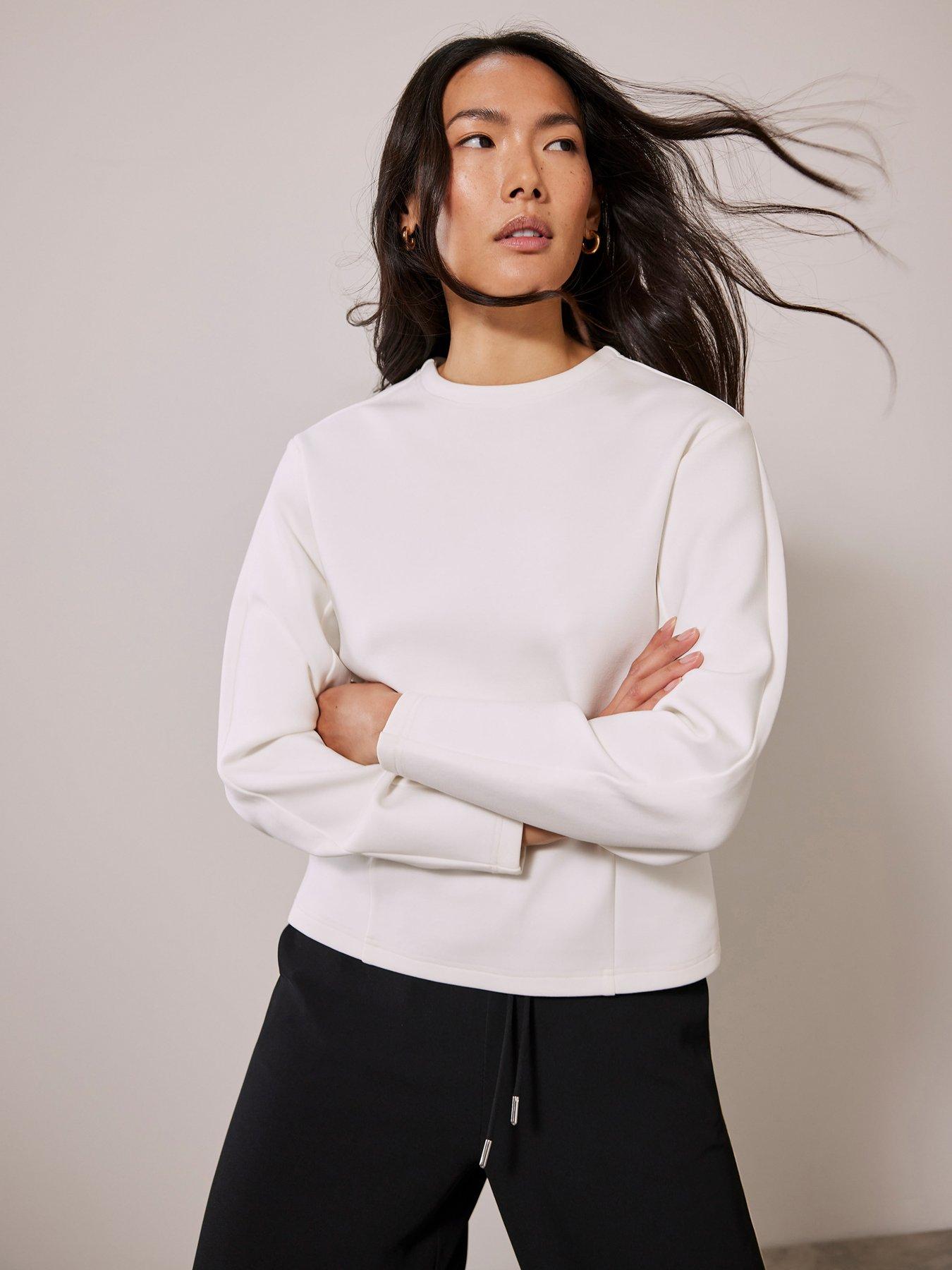 Ivory Structured Sweatshirt