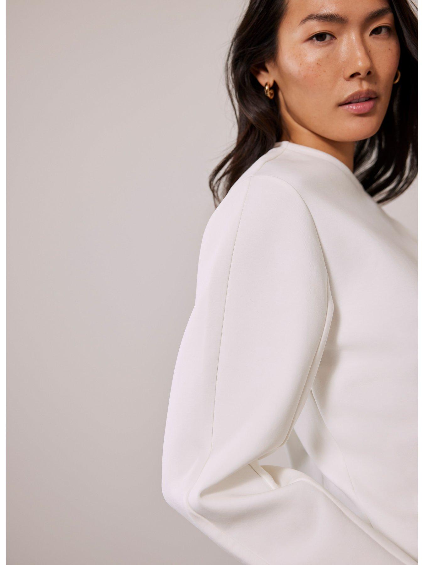 Mint Velvet Ivory Structured Sweatshirt | Very.co.uk