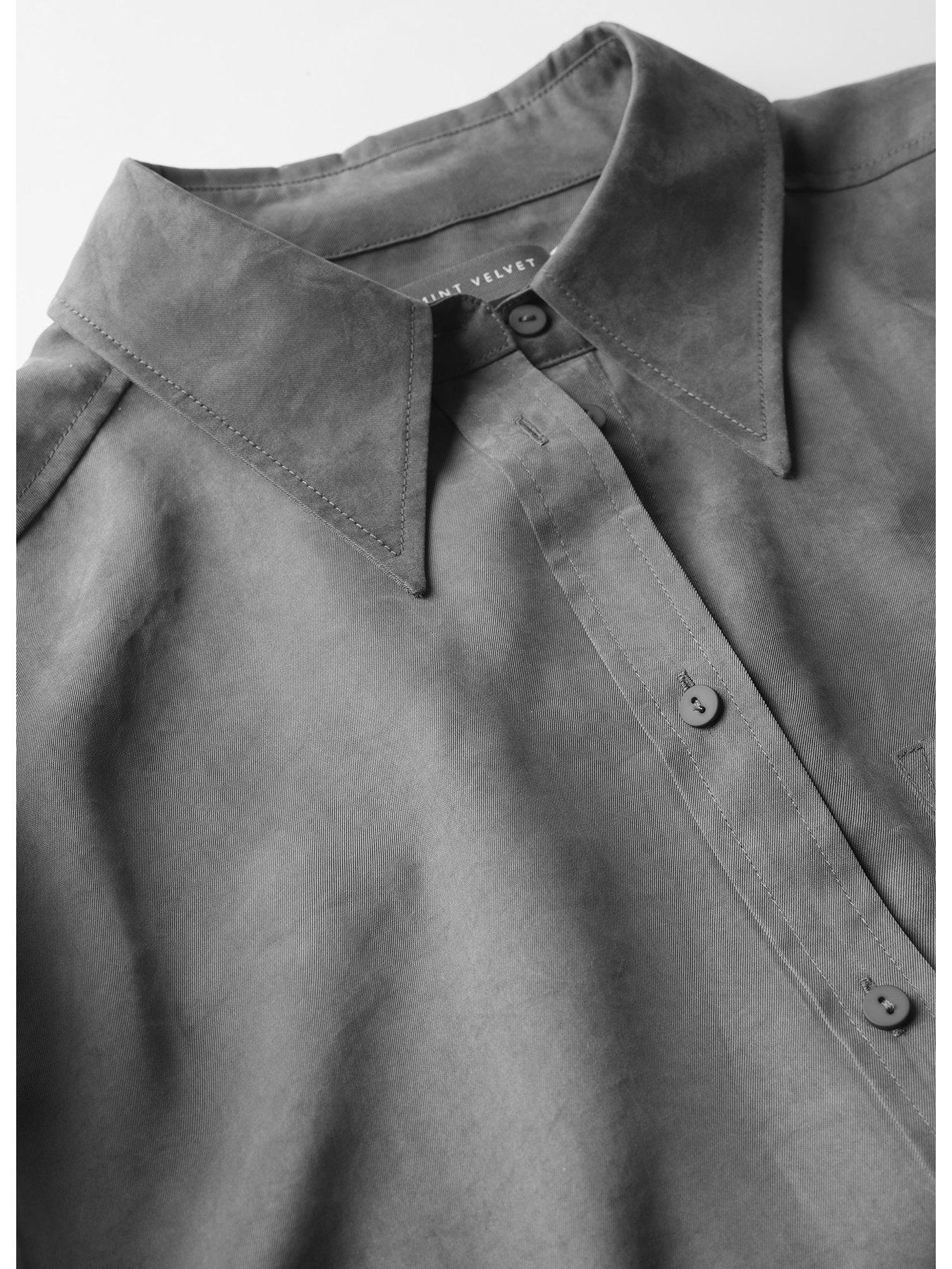 Mint Velvet Grey Easy Oversized Shirt | Very.co.uk