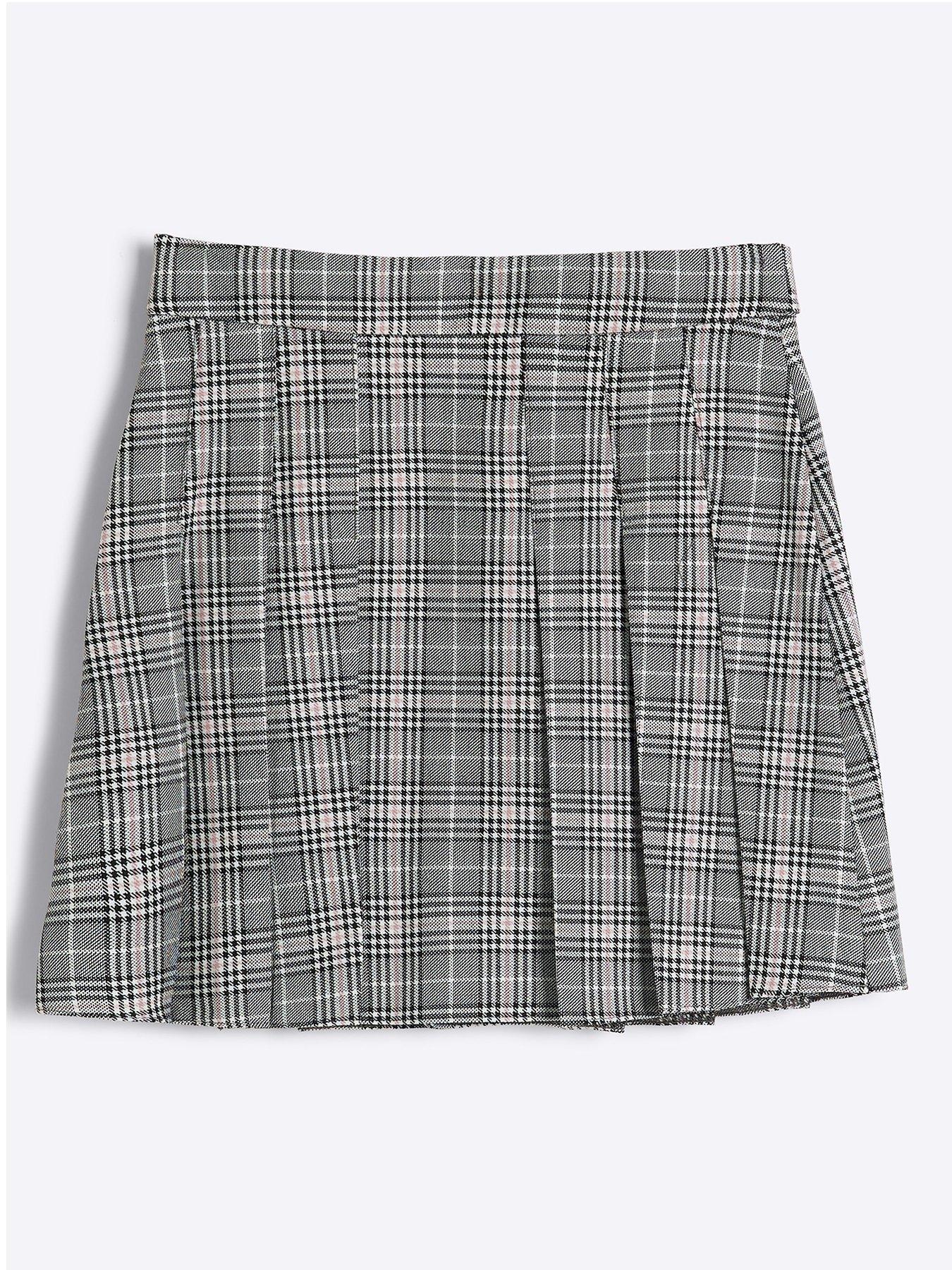 Checkered flared skirt best sale