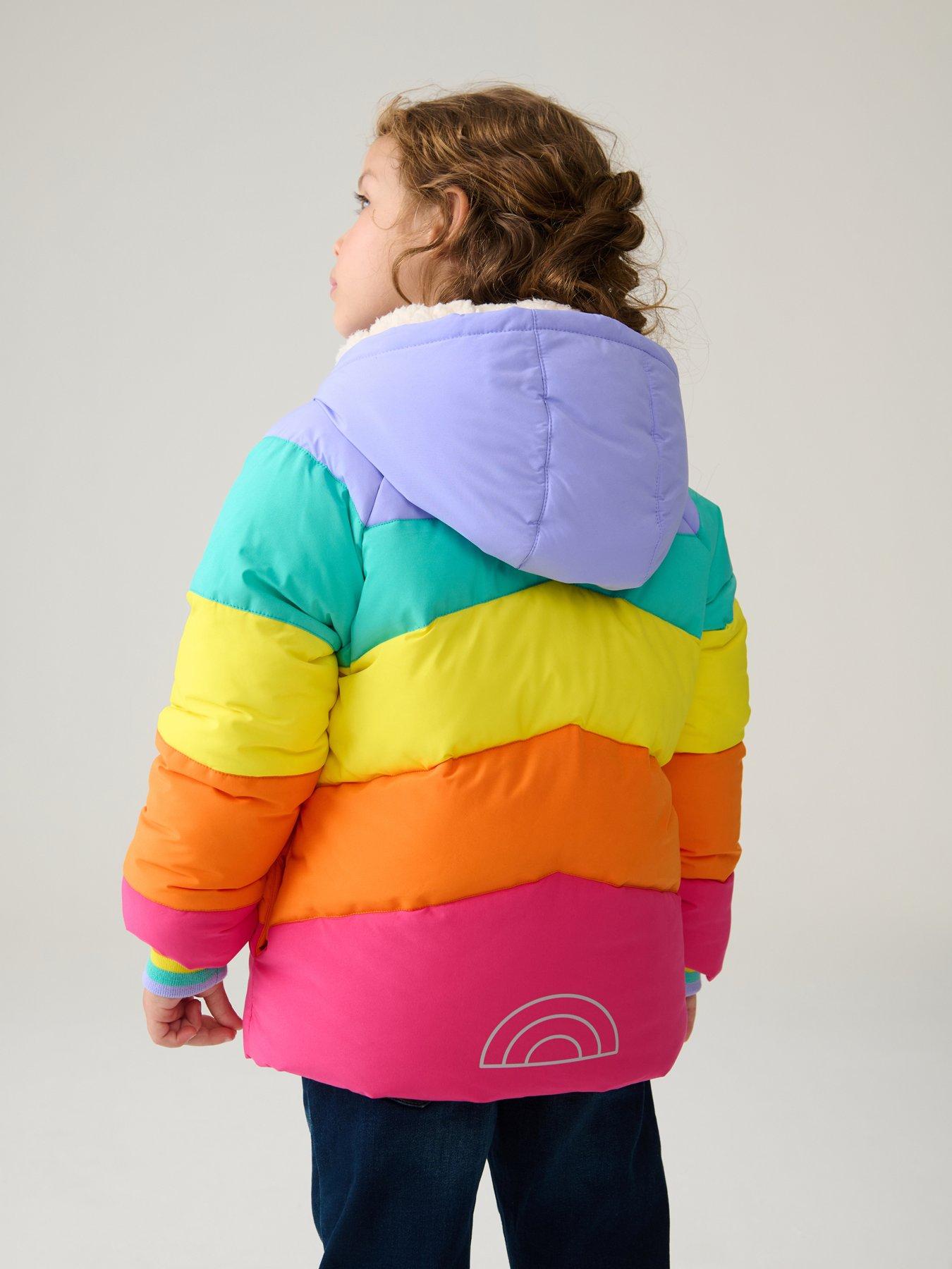 Little Bird Kids Pastel Rainbow Padded Coat Multi Very