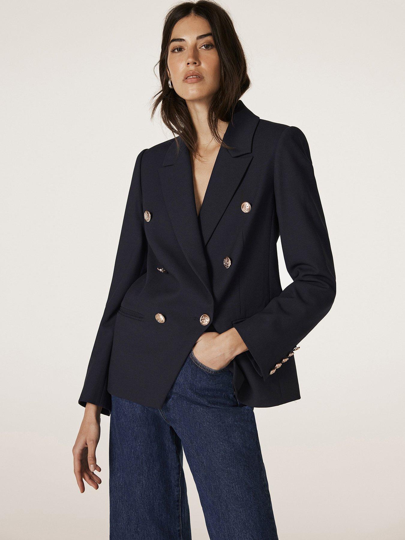 Mint Velvet Navy Double Breasted Blazer Very