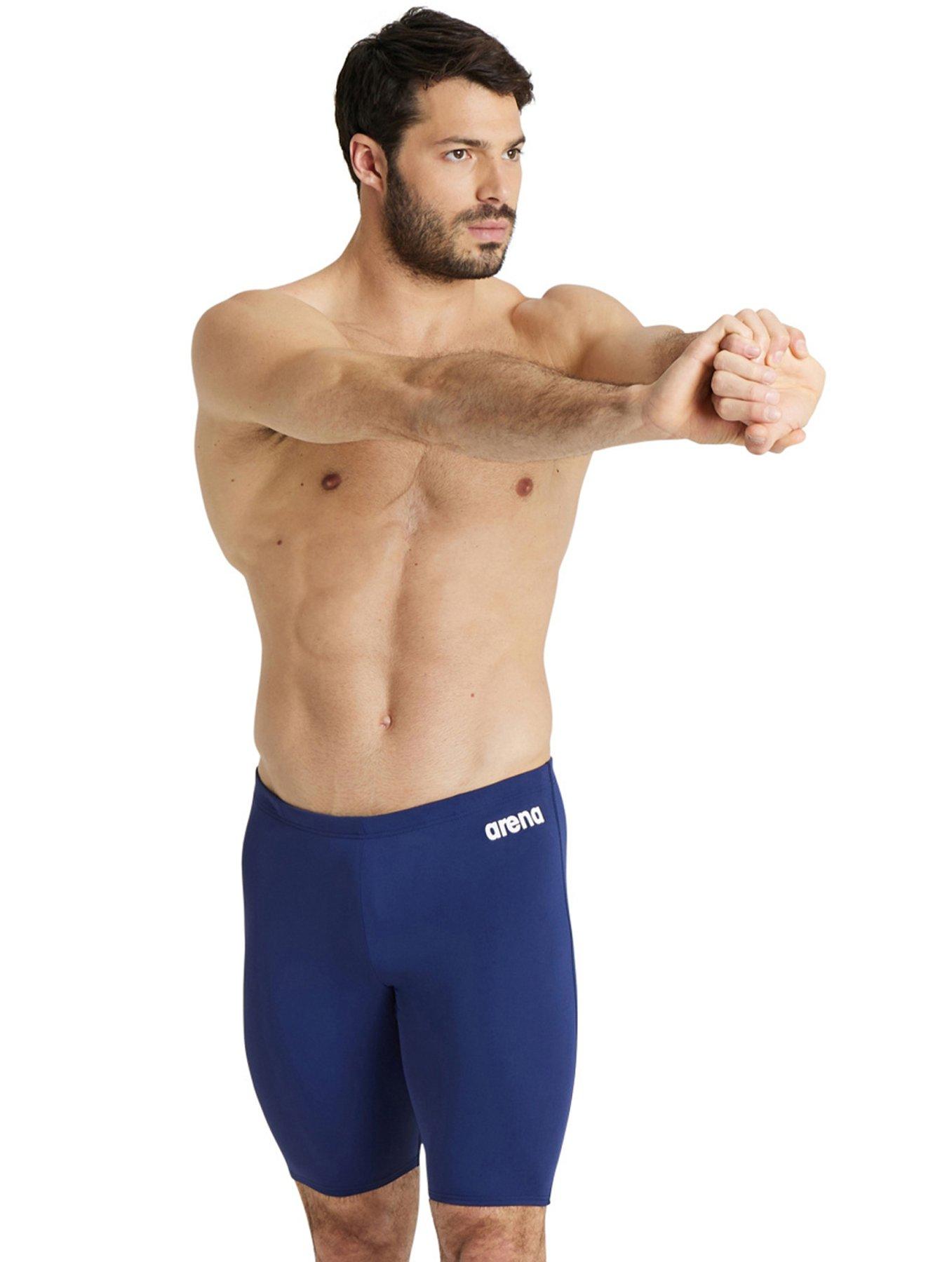 undefined Men's Team Swim Jammer Solid - Navy/White