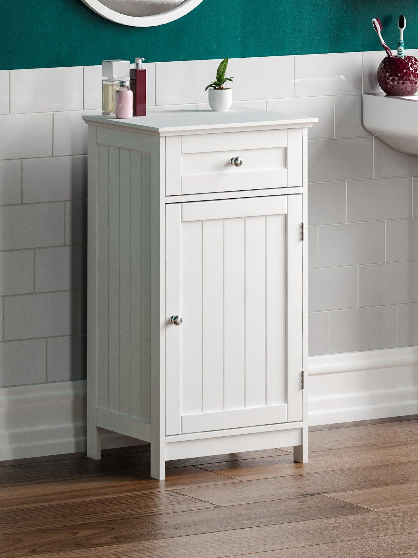 Product photograph of Bath Vida Priano 1 Door 1 Drawer Freestanding Cabinet from very.co.uk