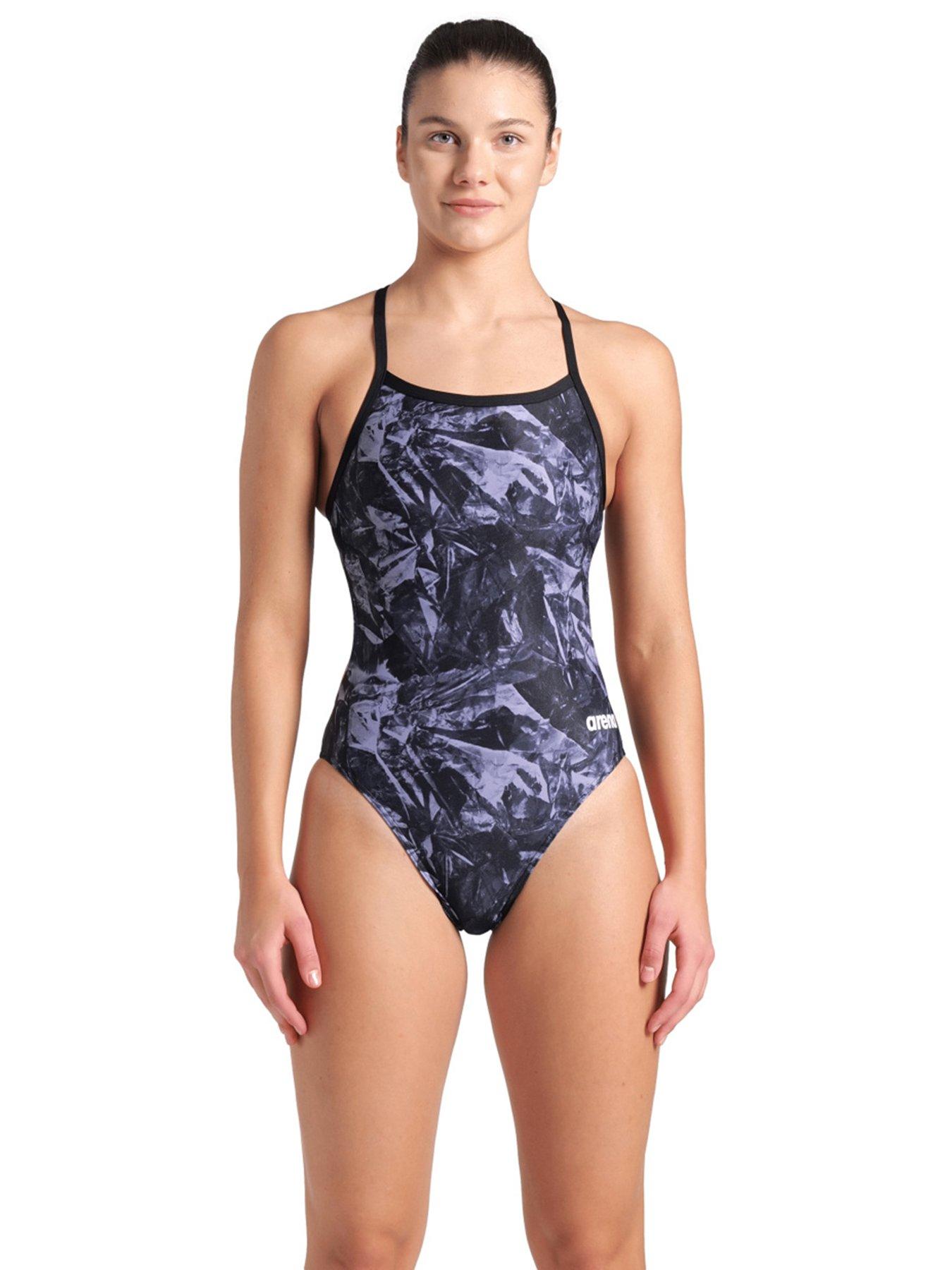 undefined Women's Team Crackle Challenge Back Swimsuit - Black