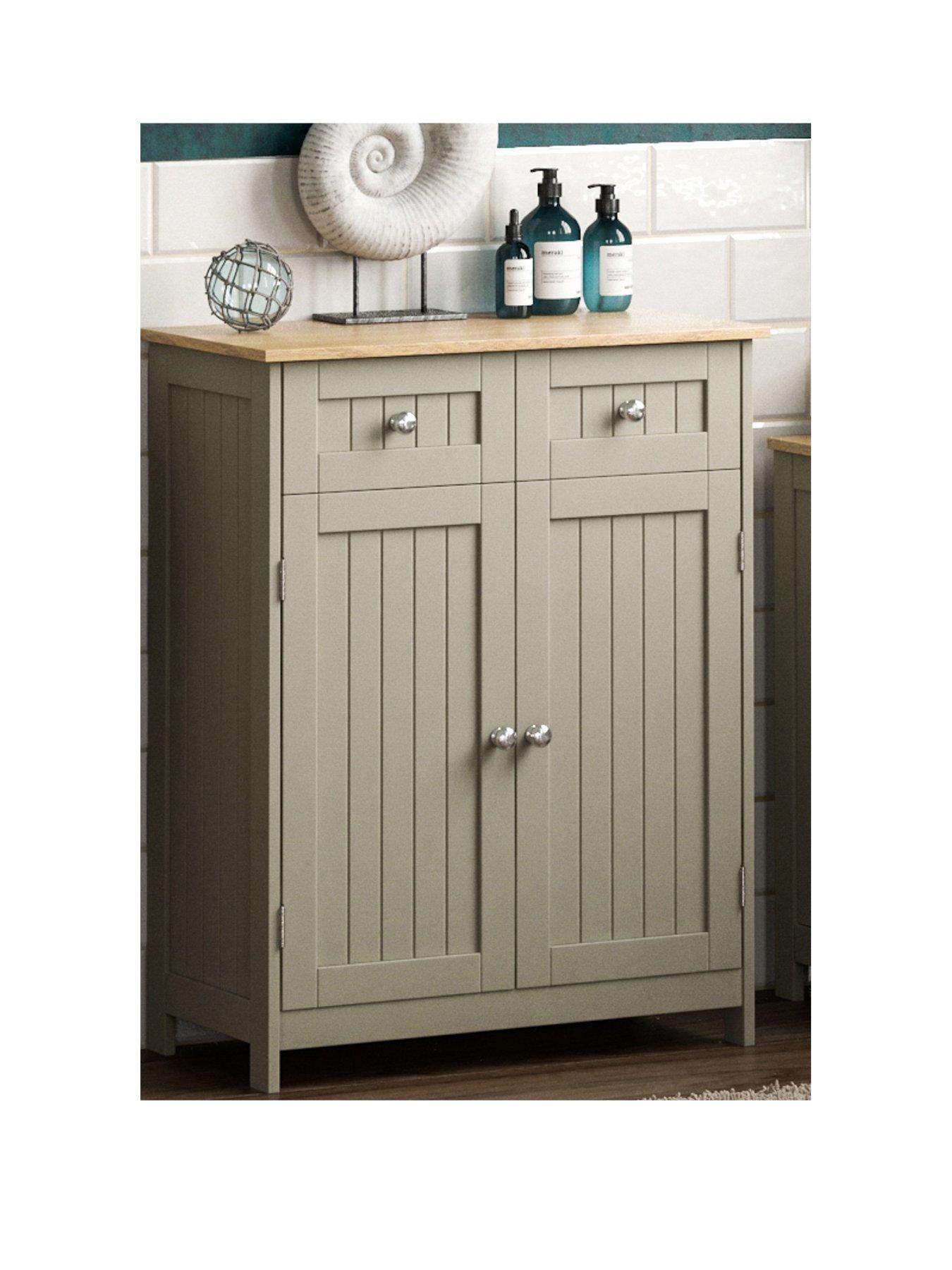 Product photograph of Bath Vida Priano 2 Drawer 2 Door Freestanding Cabinet from very.co.uk