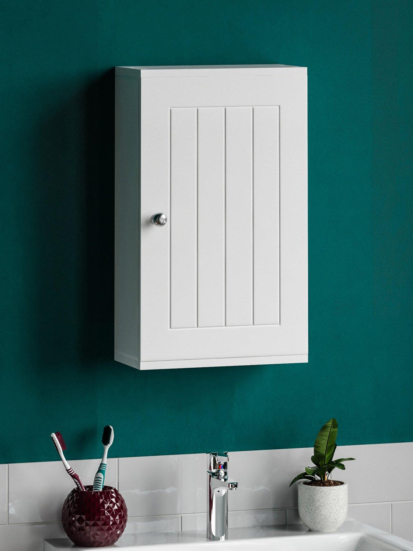 Product photograph of Bath Vida Priano 1 Door Wall Cabinet from very.co.uk