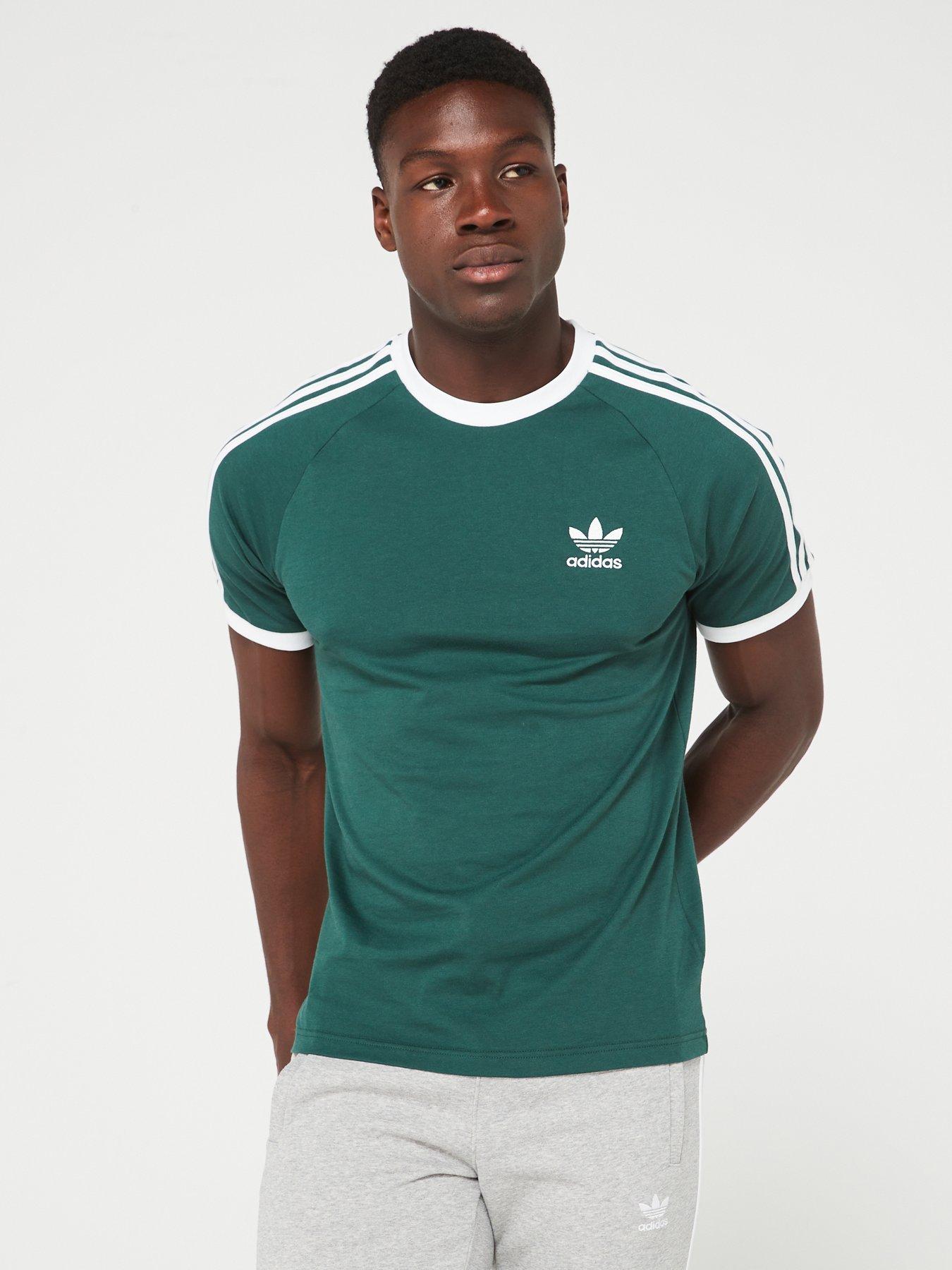 adidas Originals Men s 3 Stripes Tee Green Very