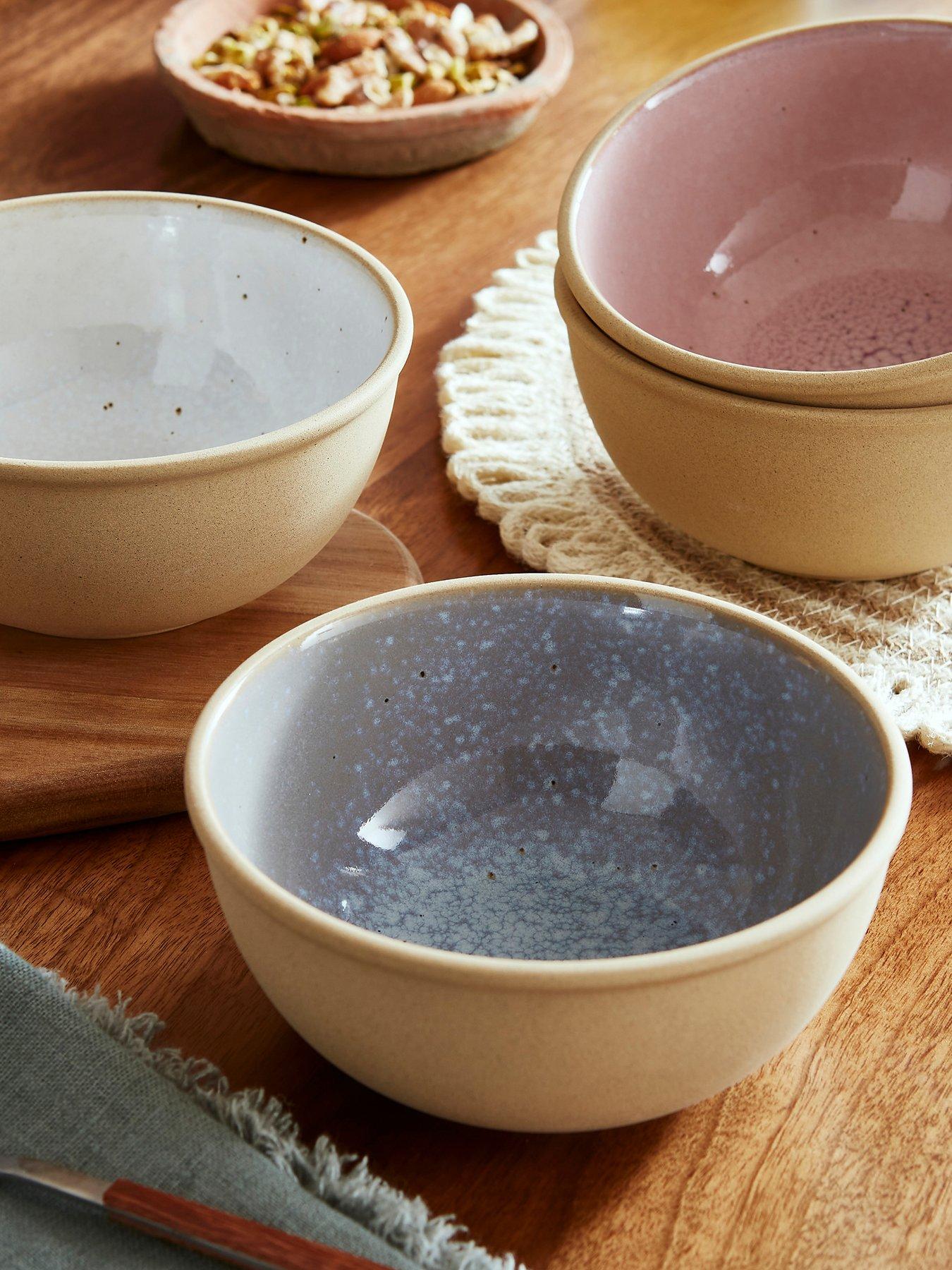 Image 1 of 7 of Portmeirion Minerals Collection &ndash; Set of 4 Aquamarine Medium Bowls