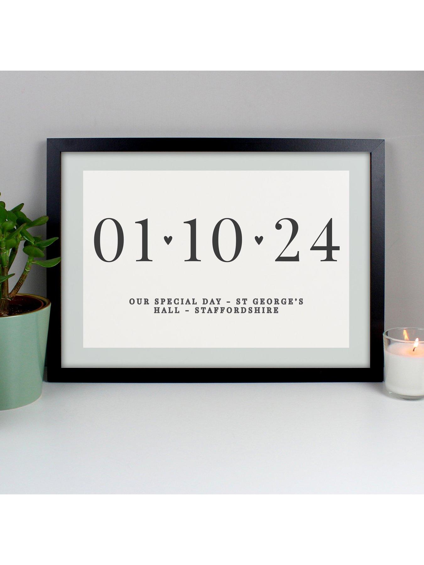 Image 2 of 4 of The Personalised Memento Company Personalised Anniversary Framed Print