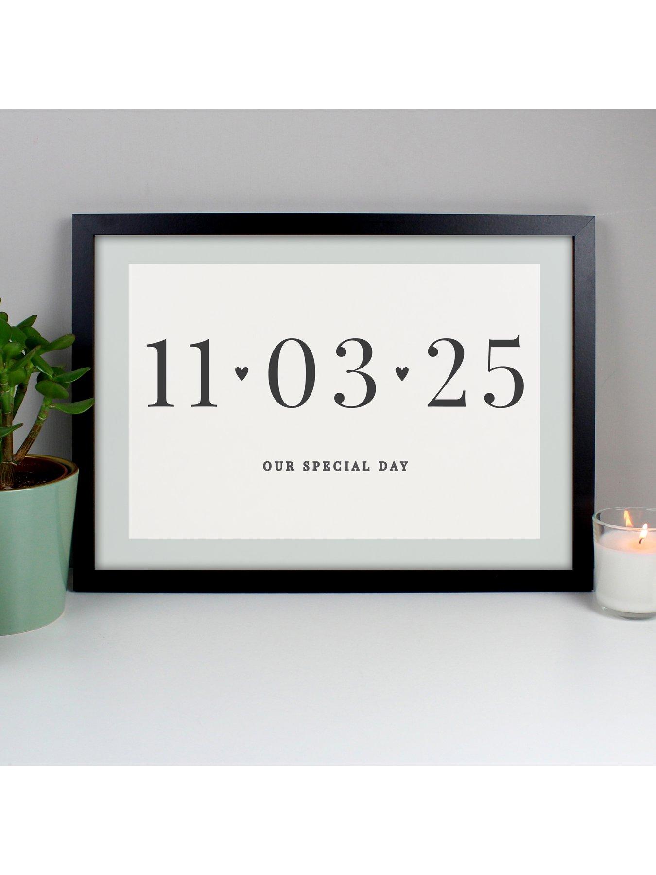 Image 4 of 4 of The Personalised Memento Company Personalised Anniversary Framed Print
