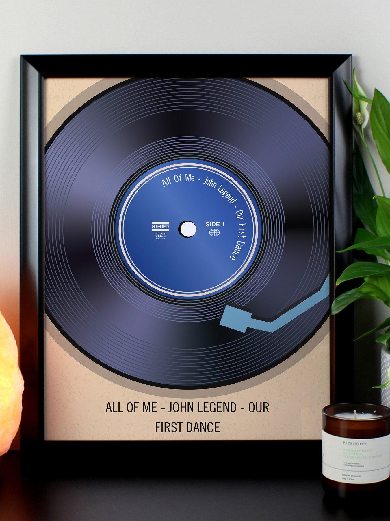 Image 3 of 3 of The Personalised Memento Company Personalised Retro Vinyl Black Framed Print