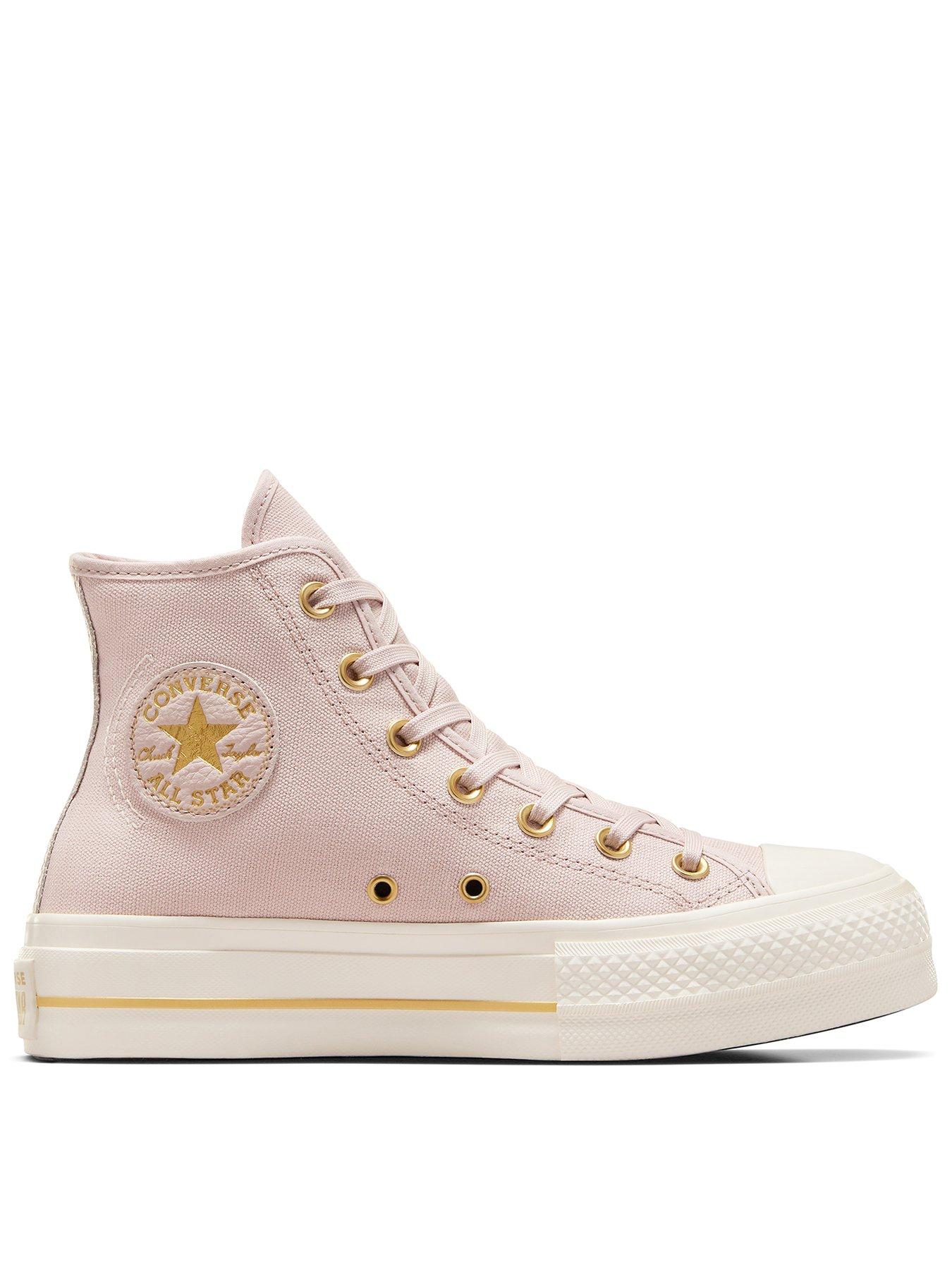 Image 1 of 7 of Converse Womens Lift Modern Tailored Canvas Hi Top C11trainers - Stone