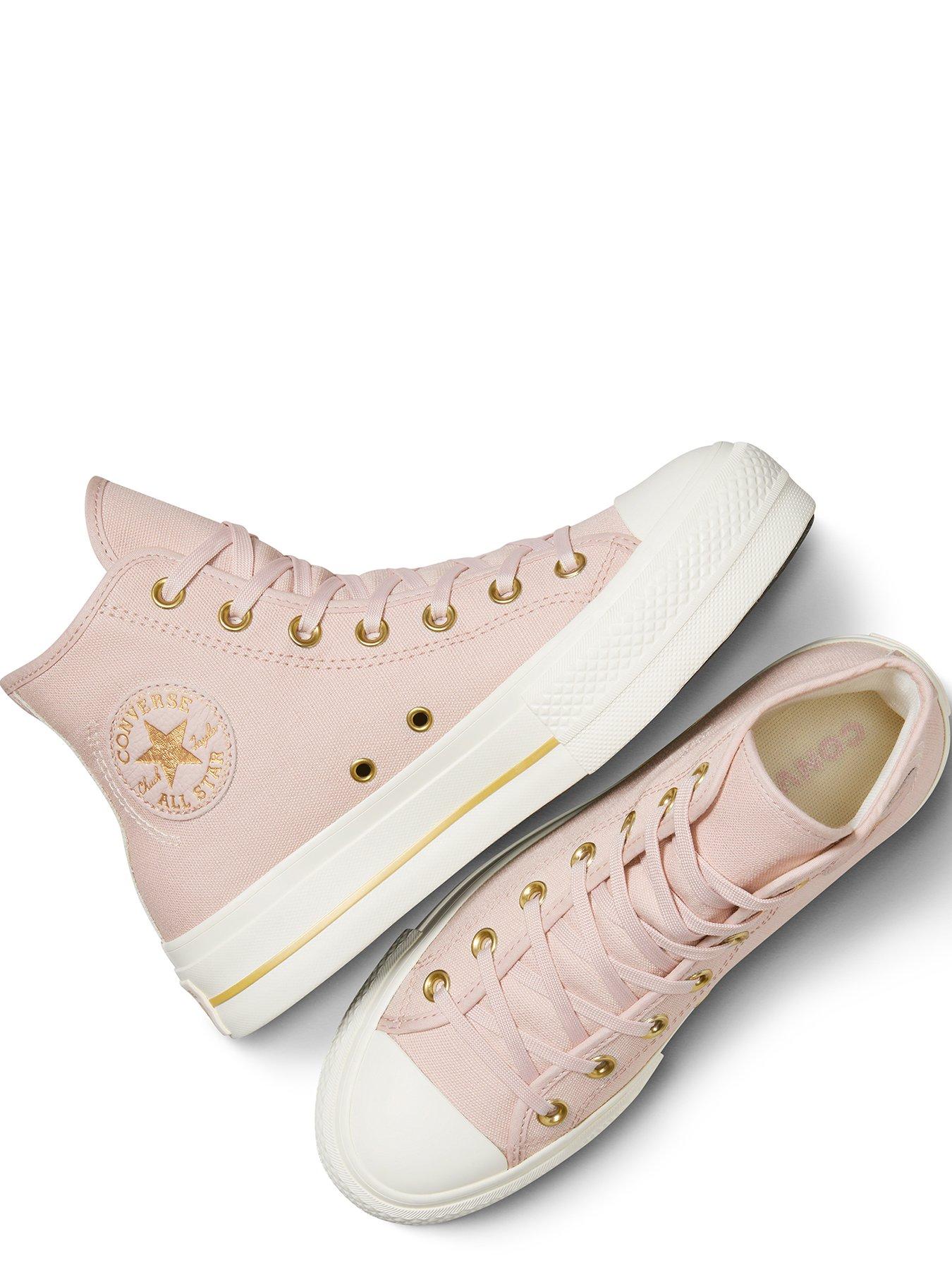 Image 4 of 7 of Converse Womens Lift Modern Tailored Canvas Hi Top C11trainers - Stone