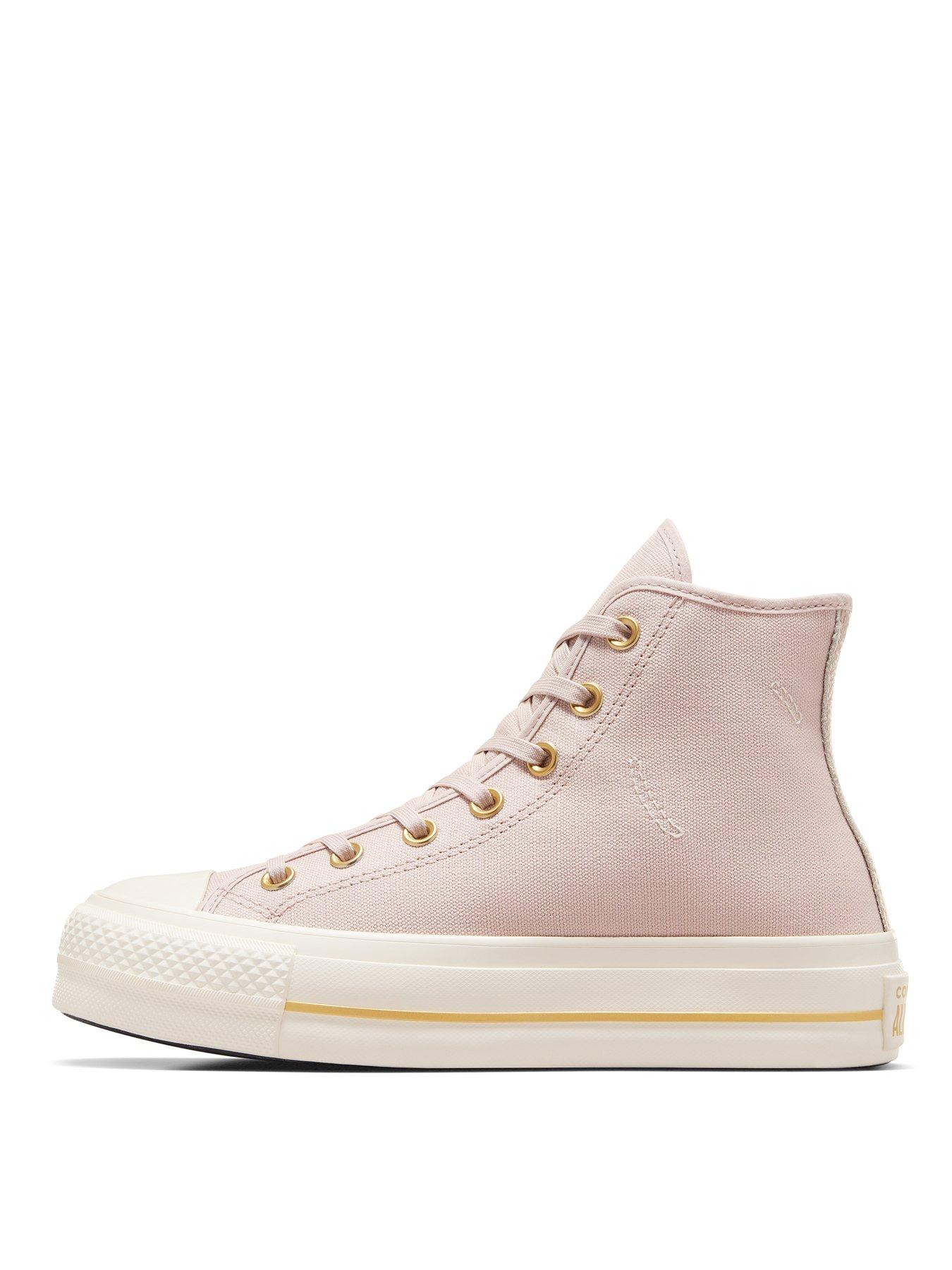 Image 6 of 7 of Converse Womens Lift Modern Tailored Canvas Hi Top C11trainers - Stone