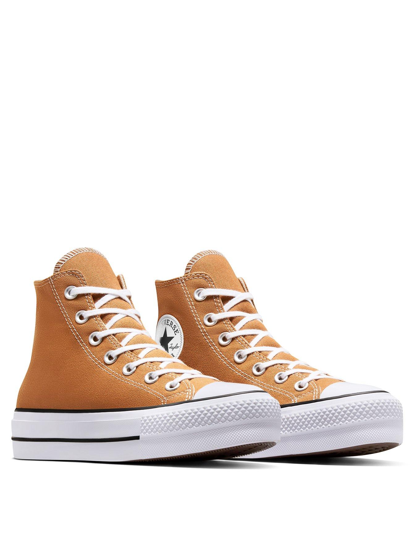 Converse Womens Lift Seasonal Color Canvas Hi Trainers Brown Very