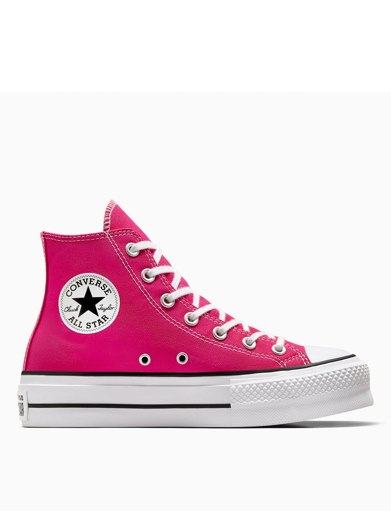 Converse Womens Lift Seasonal Color High Tops Trainers Pink Very