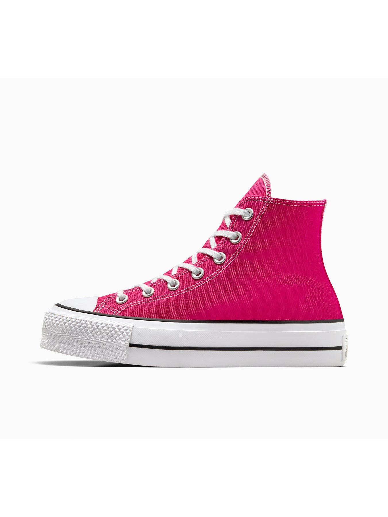 Girls hot pink converse hotsell