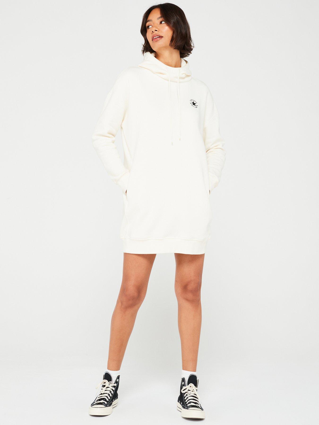 Hoodie dress white online