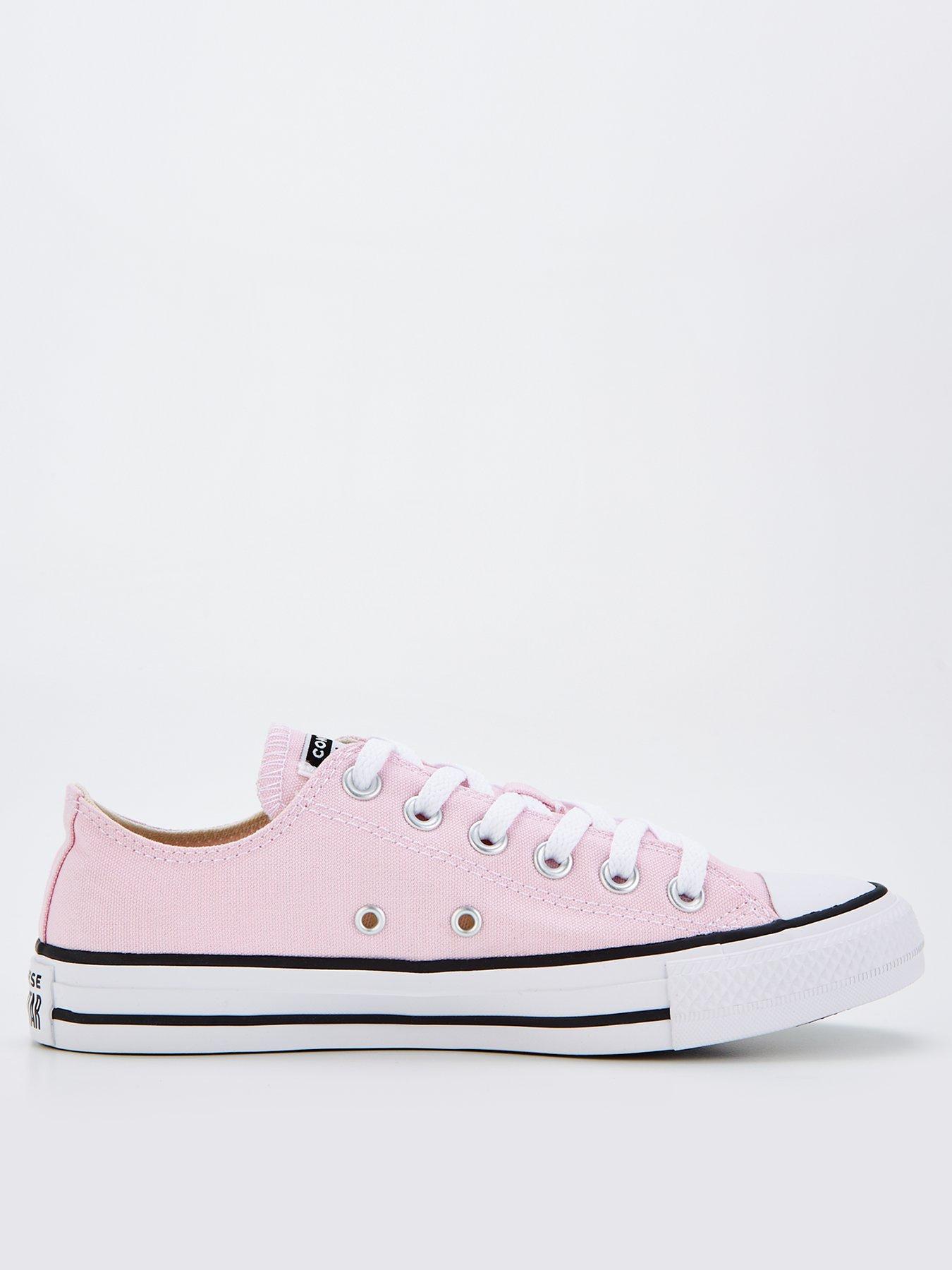 Ladies pink converse trainers hotsell